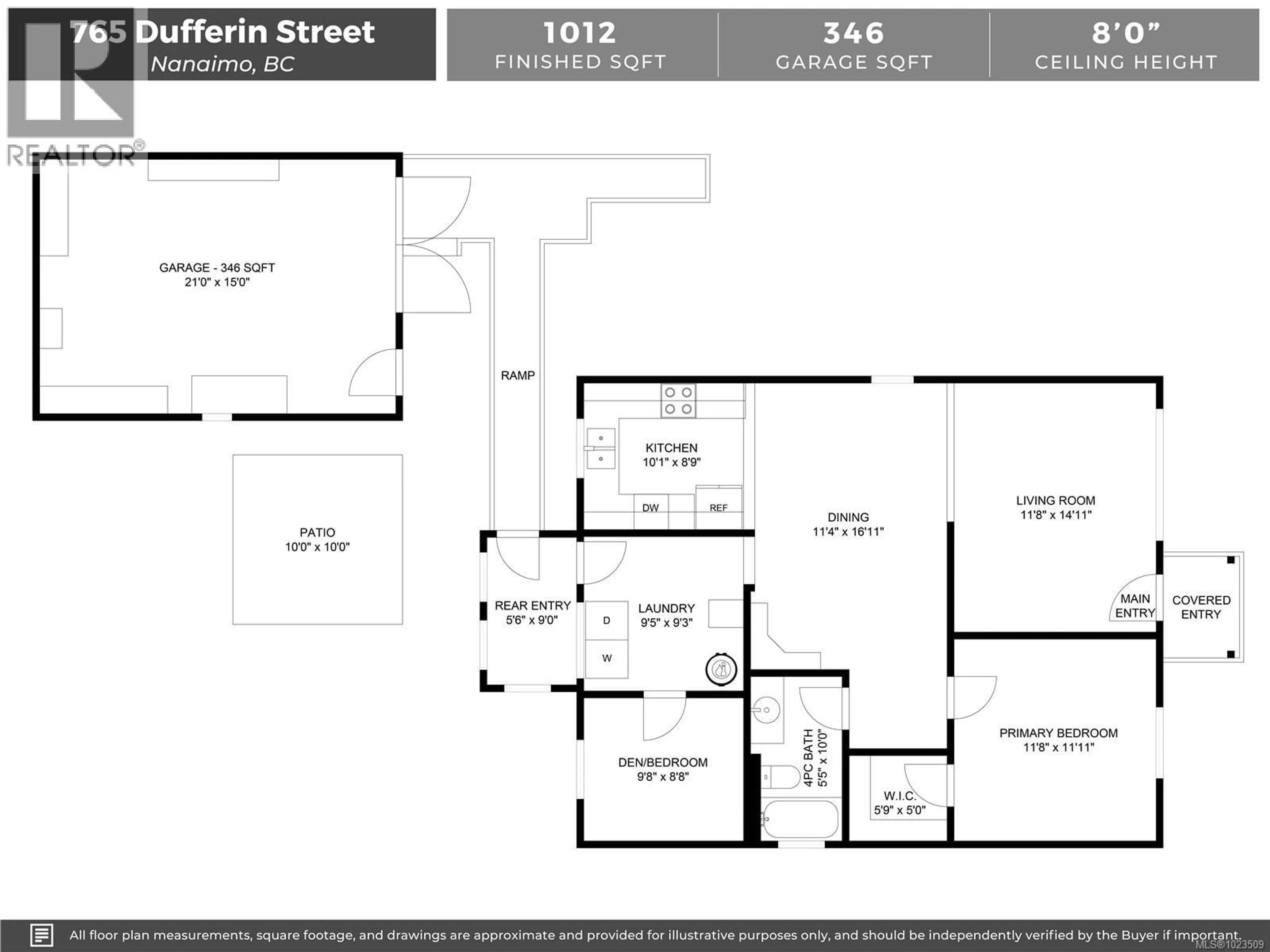 Floor plan for 765 DUFFERIN STREET, Nanaimo British Columbia V9S2A8