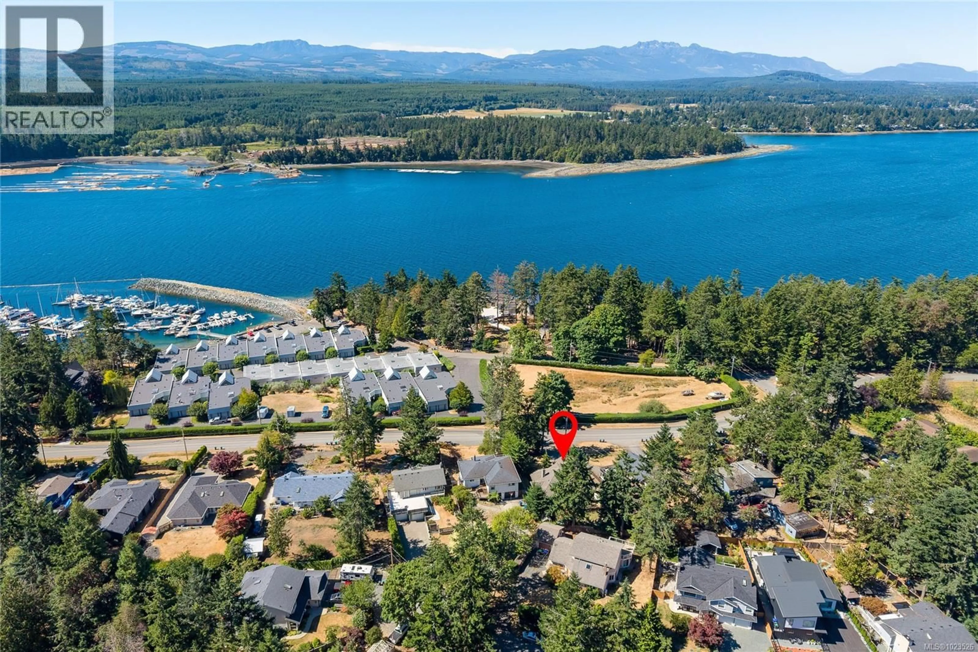 A pic from outside/outdoor area/front of a property/back of a property/a pic from drone, water/lake/river/ocean view for 1554 MARINA WAY, Nanoose Bay British Columbia V9P9B5