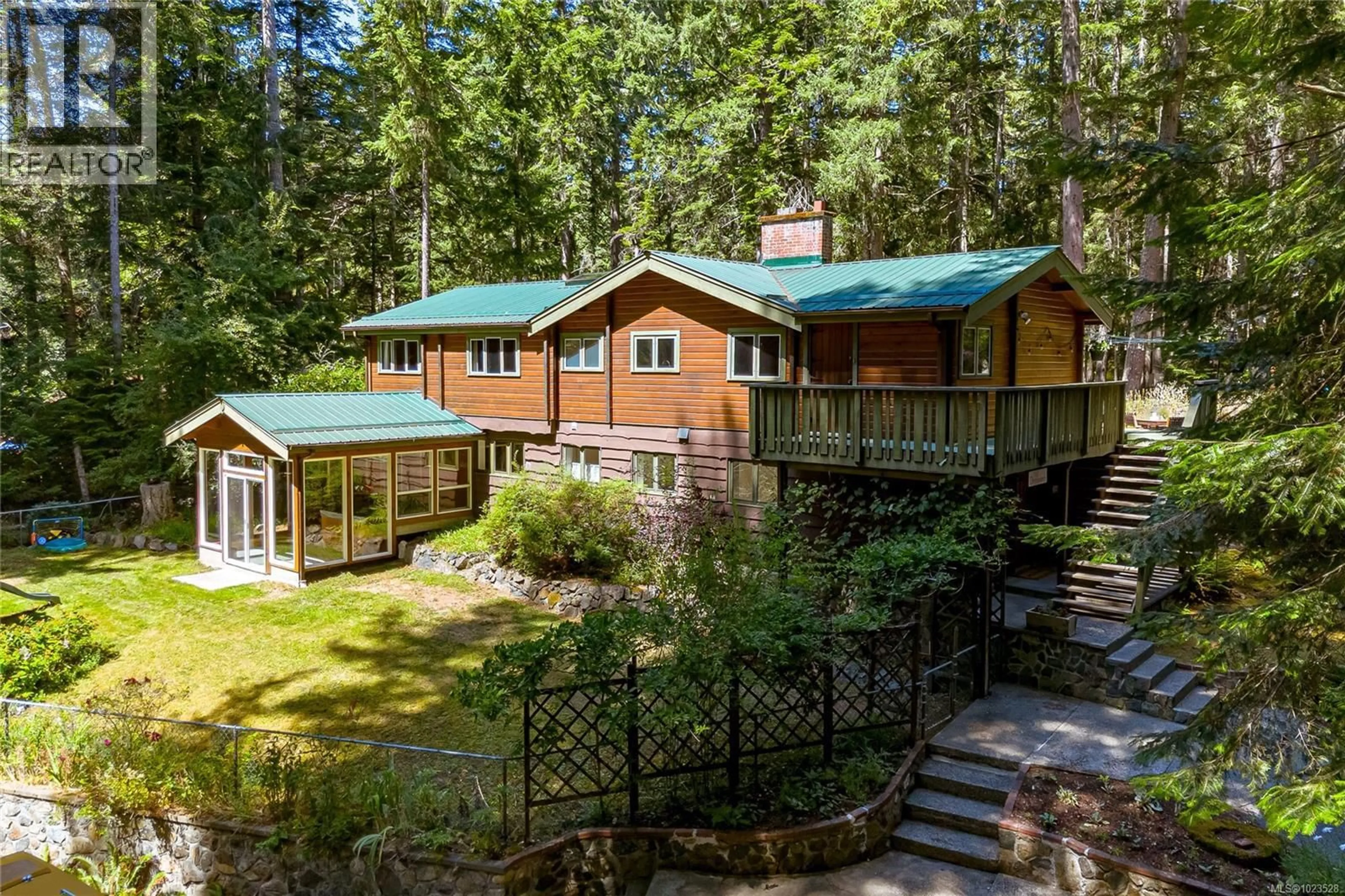 A pic from outside/outdoor area/front of a property/back of a property/a pic from drone, forest/trees view for 4705 BARROW ROAD, Metchosin British Columbia V9C4C6
