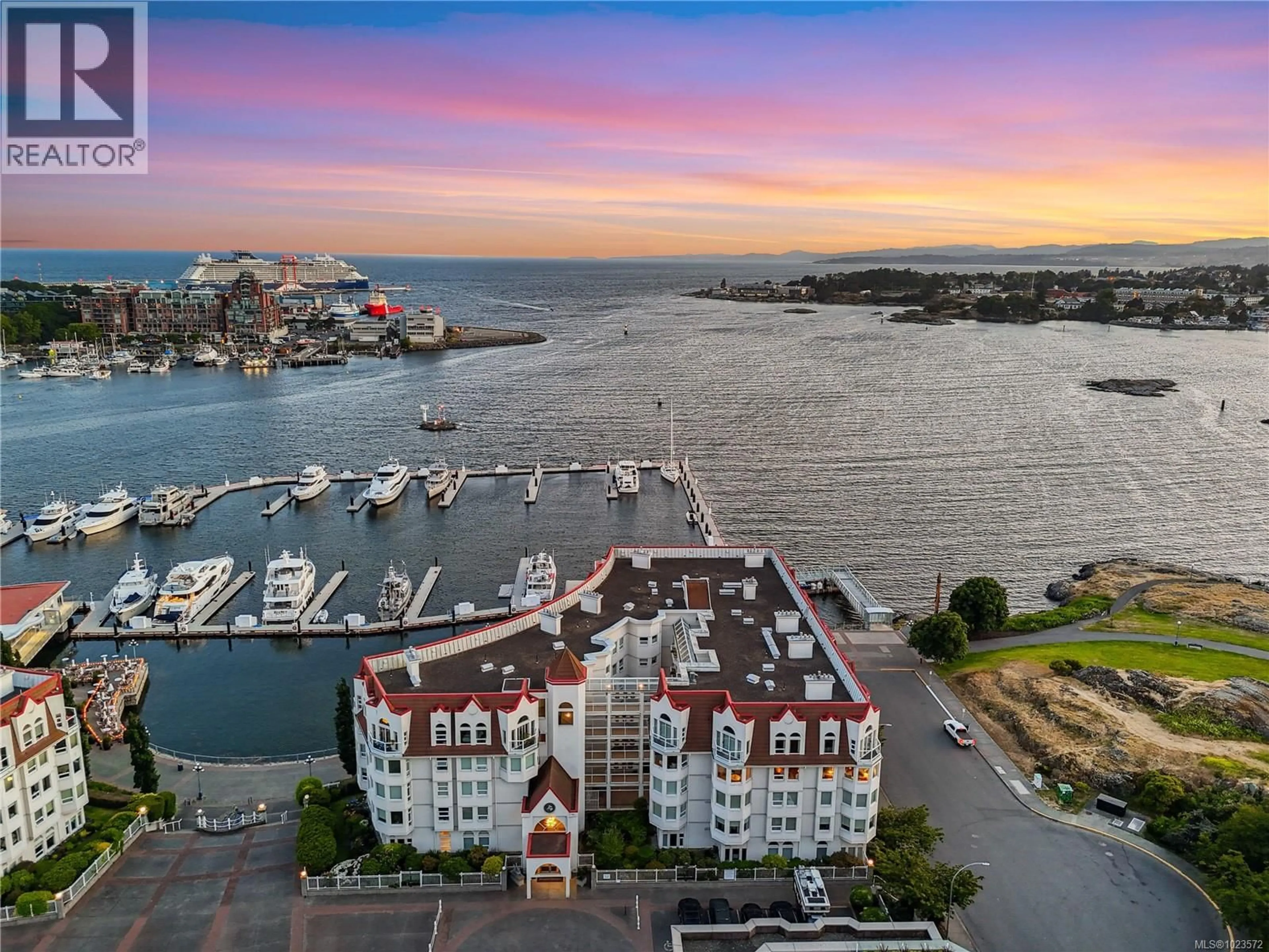 A pic from outside/outdoor area/front of a property/back of a property/a pic from drone, water/lake/river/ocean view for 104 - 11 COOPERAGE PLACE, Victoria British Columbia V9A7J9