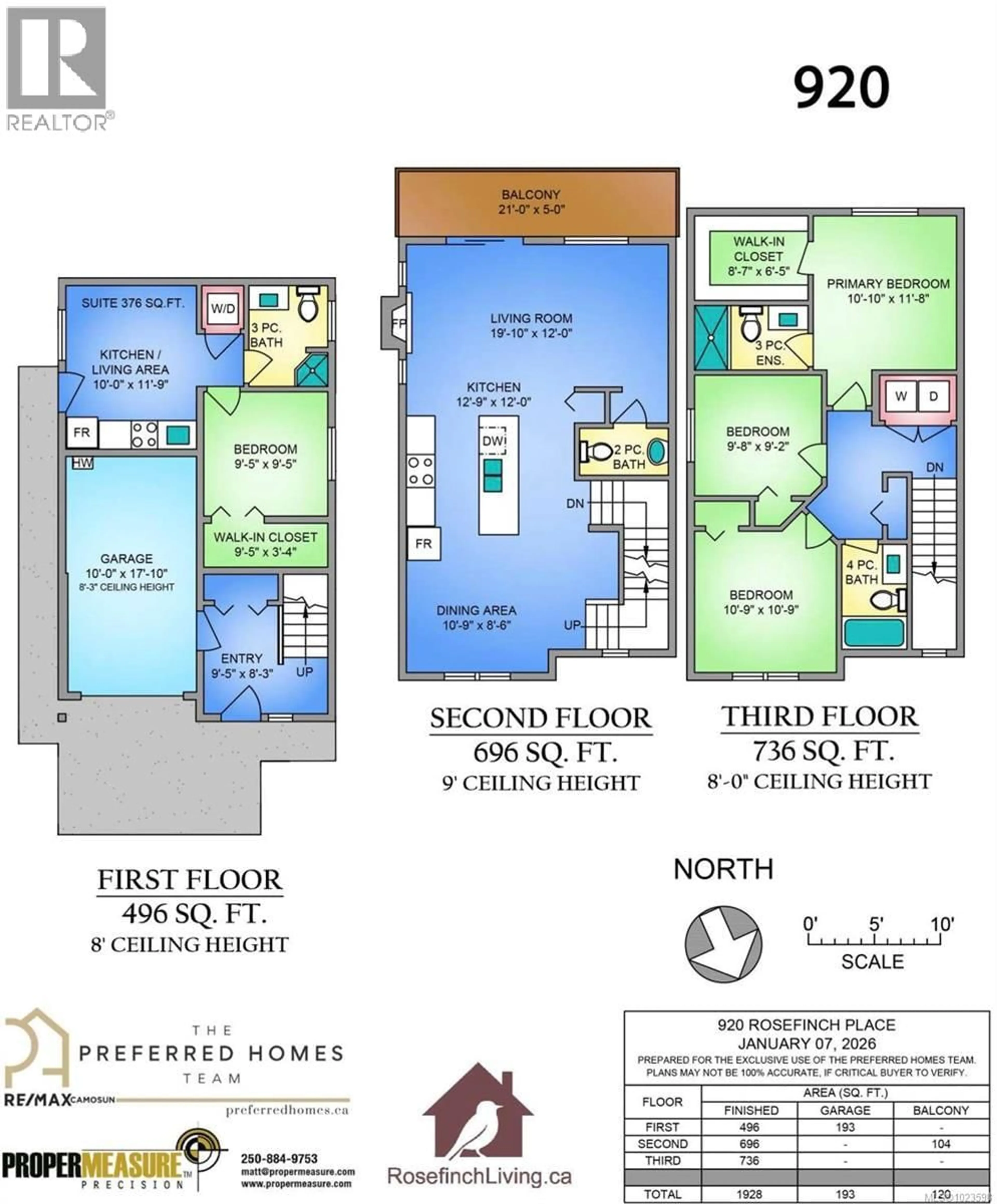Floor plan for 920 ROSEFINCH PLACE, Langford British Columbia V9C0J9