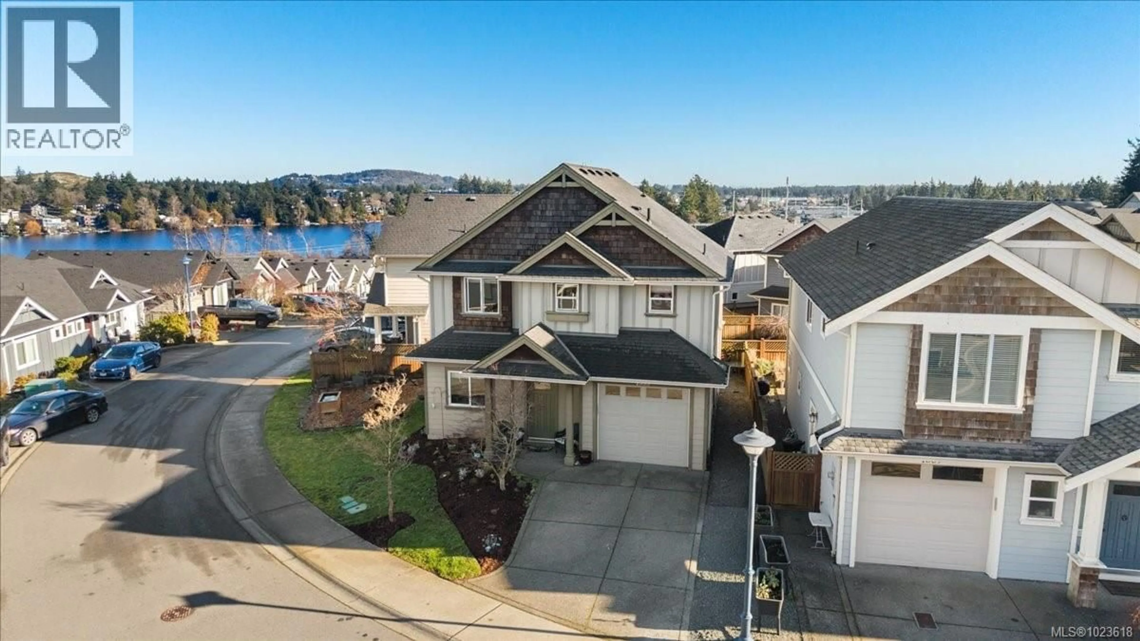 A pic from outside/outdoor area/front of a property/back of a property/a pic from drone, water/lake/river/ocean view for 1335 ARTESIAN COURT, Langford British Columbia V9B0N1