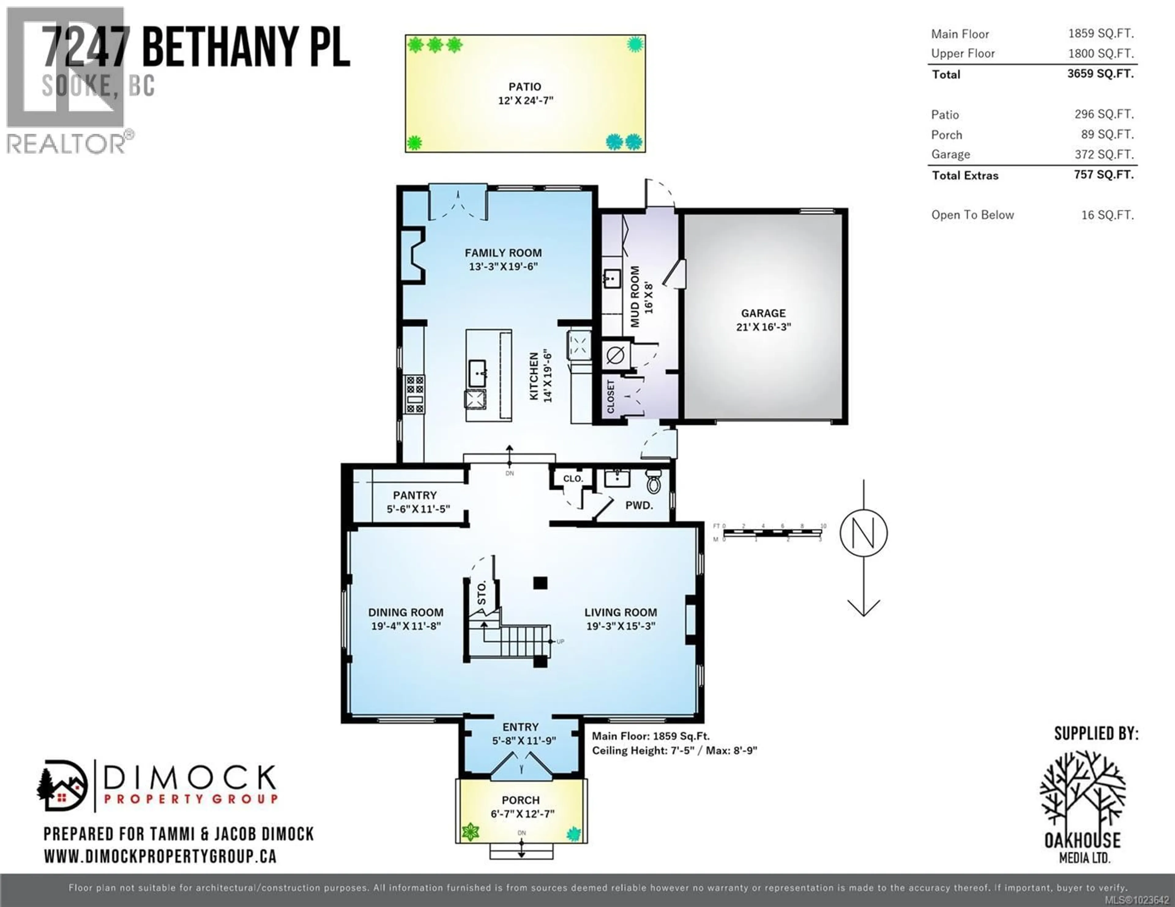 Floor plan for 7247 BETHANY PLACE, Sooke British Columbia V9Z0S8