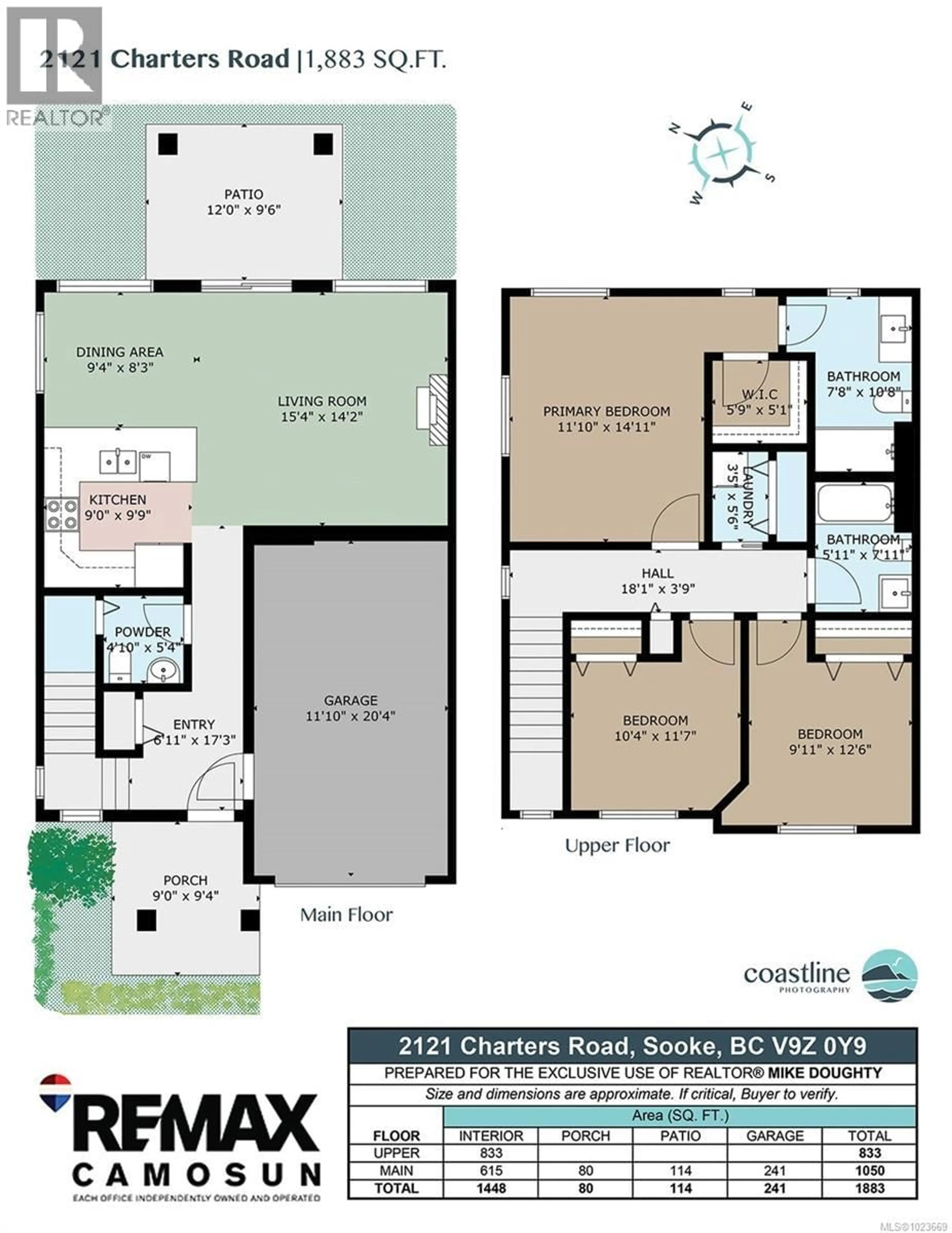 Floor plan for 2121 CHARTERS ROAD, Sooke British Columbia V9Z0Y9