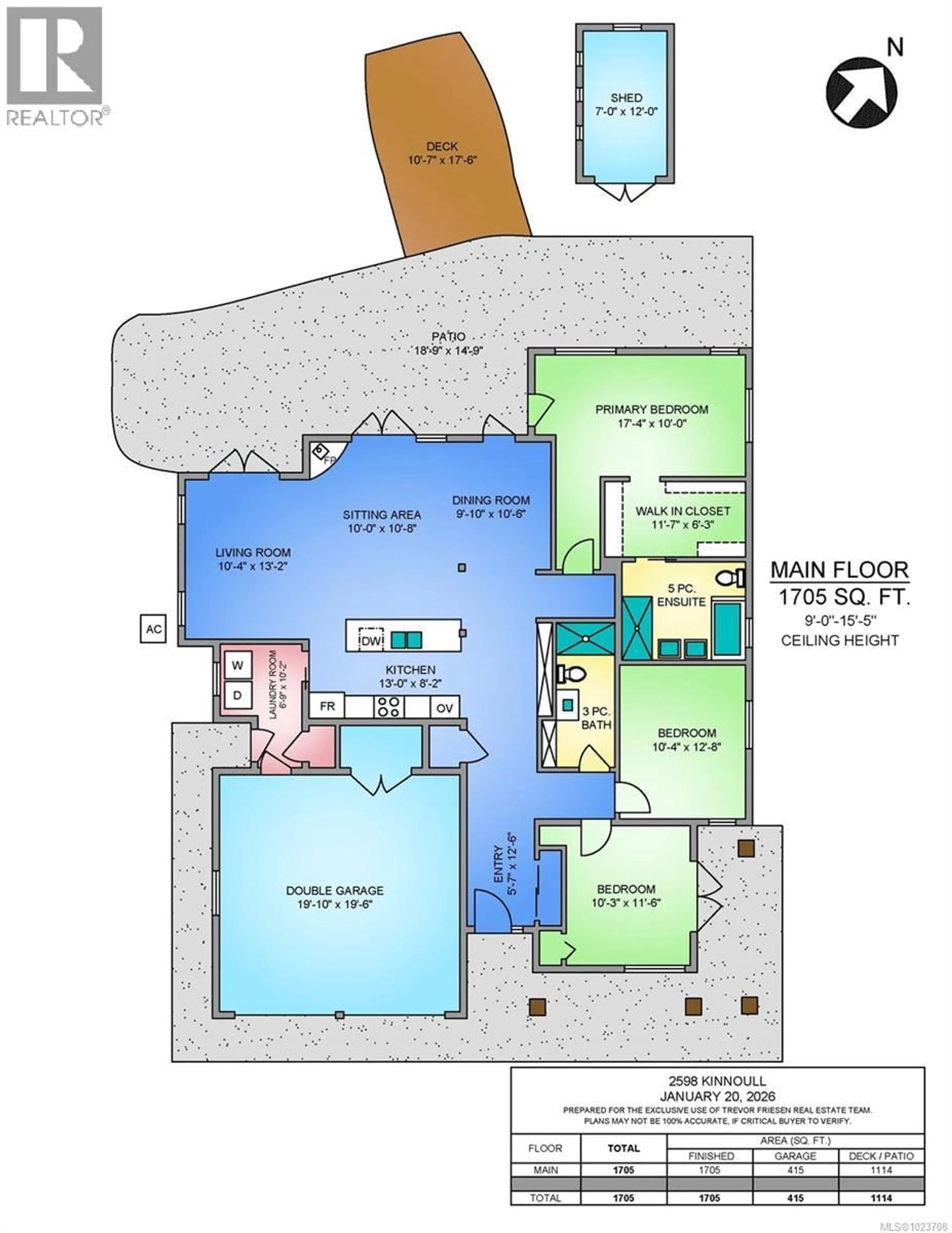 Floor plan for 2598 KINNOULL CRESCENT, Mill Bay British Columbia V8H1H3