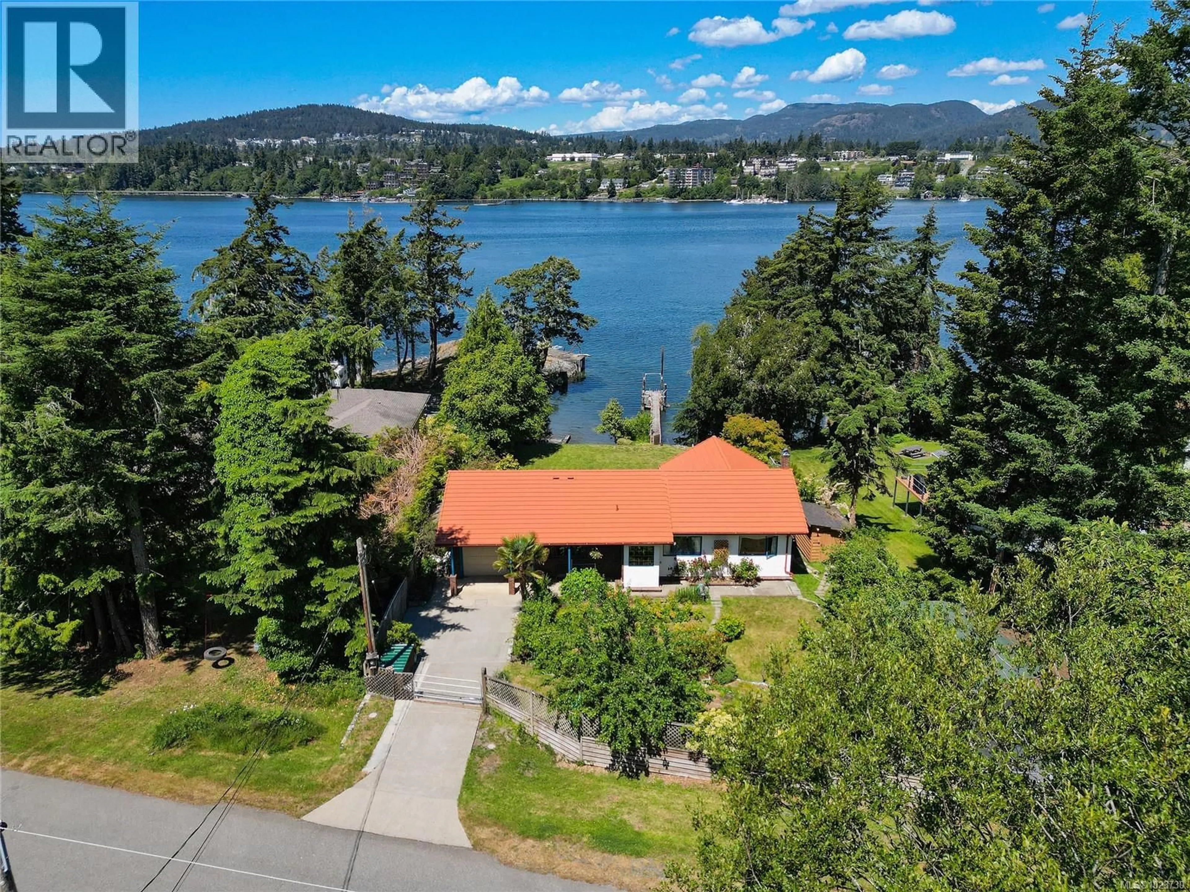 A pic from outside/outdoor area/front of a property/back of a property/a pic from drone, water/lake/river/ocean view for 6528 THORNETT ROAD, Sooke British Columbia V9Z1A5
