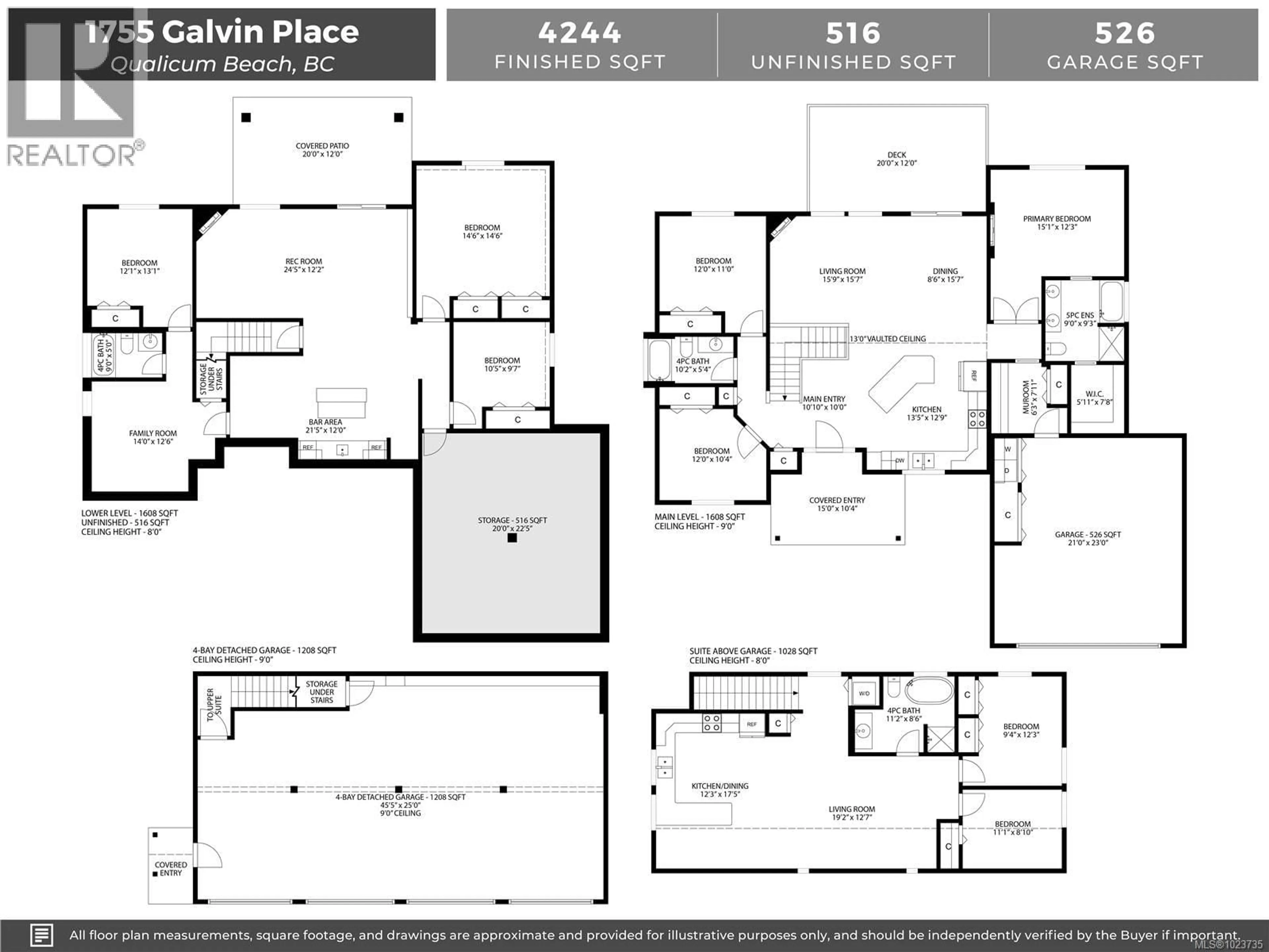 Floor plan for 1755 GALVIN PLACE, Qualicum Beach British Columbia V9K2V3