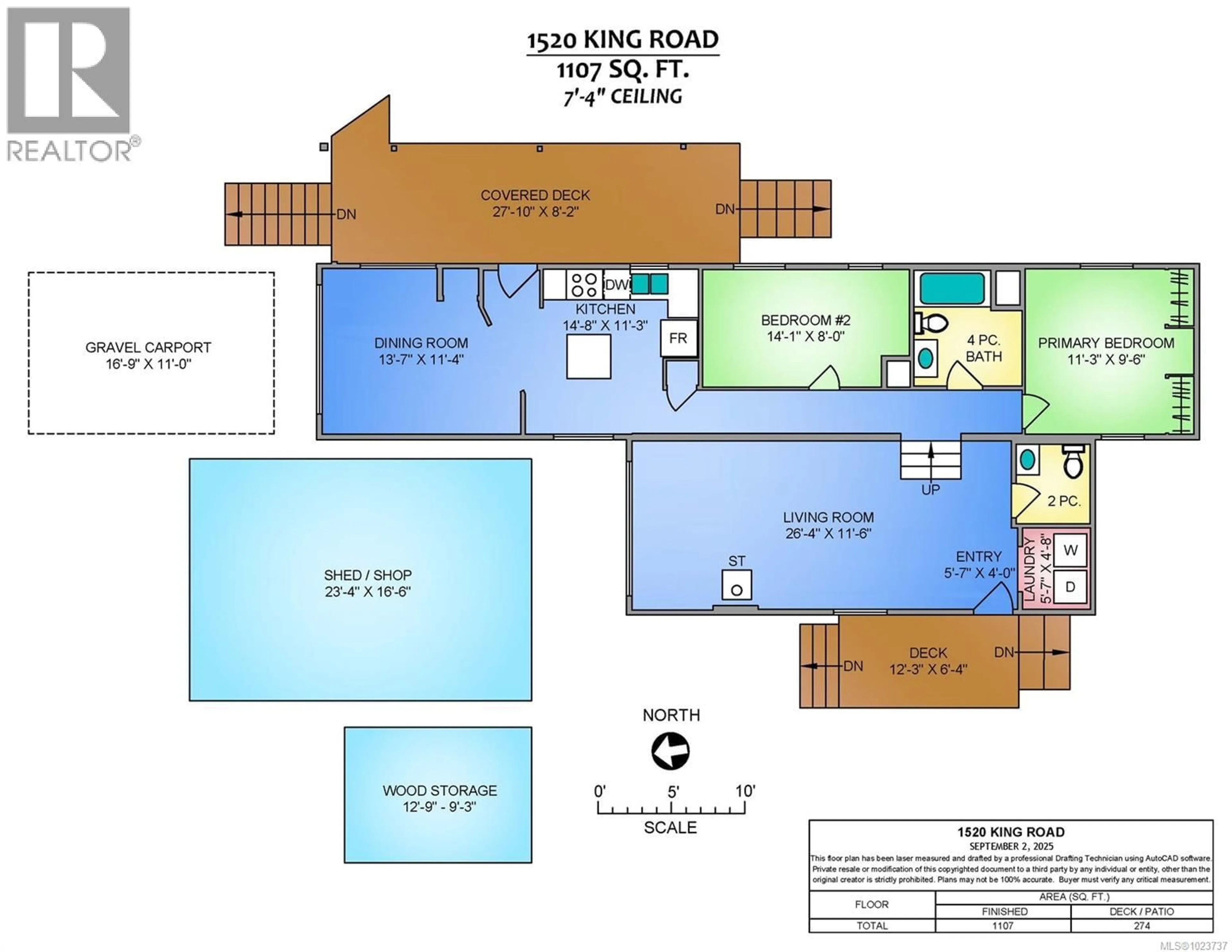 Floor plan for 1520 KING ROAD, Qualicum Beach British Columbia V9K2A8