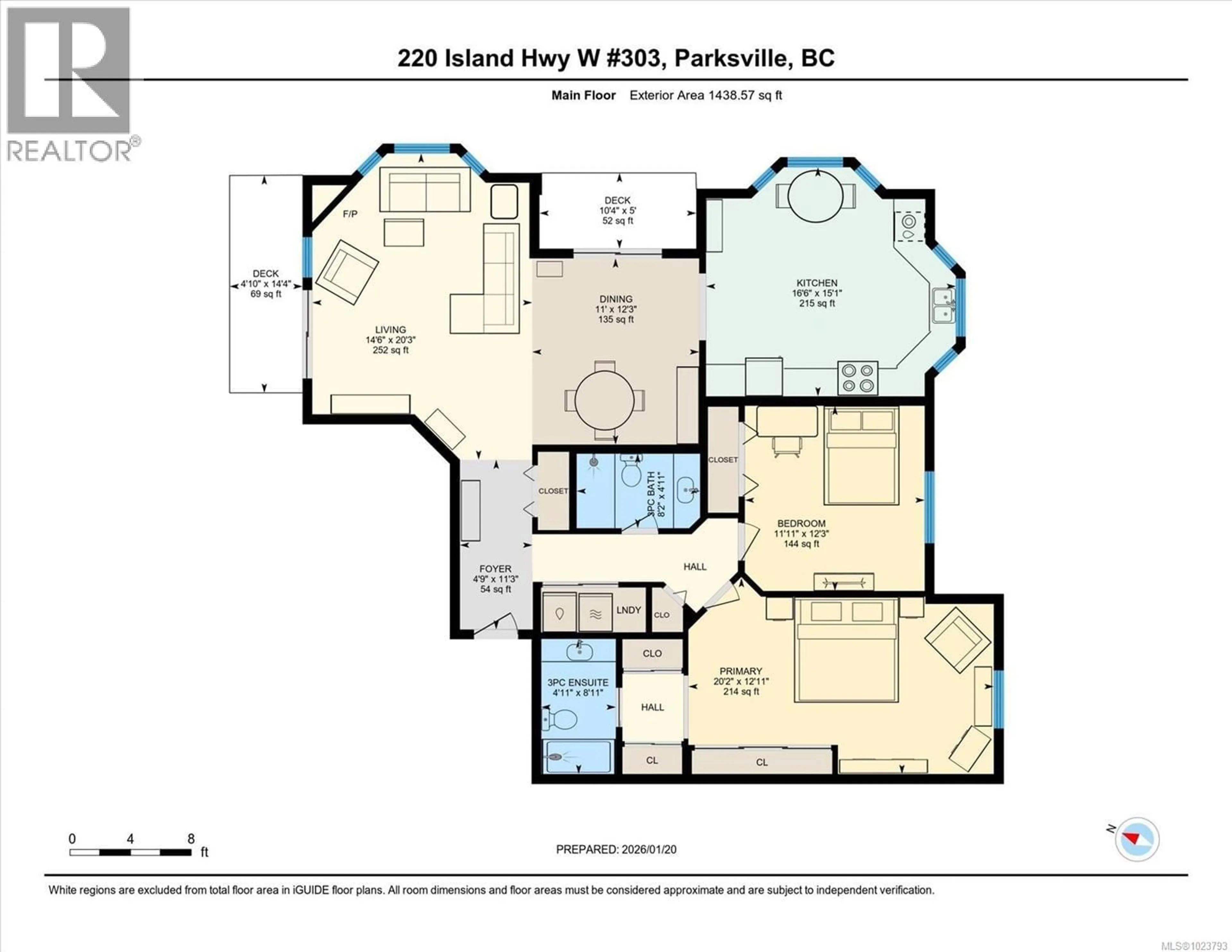Floor plan for 303 - 220 ISLAND HIGHWAY WEST, Parksville British Columbia V9P2P3