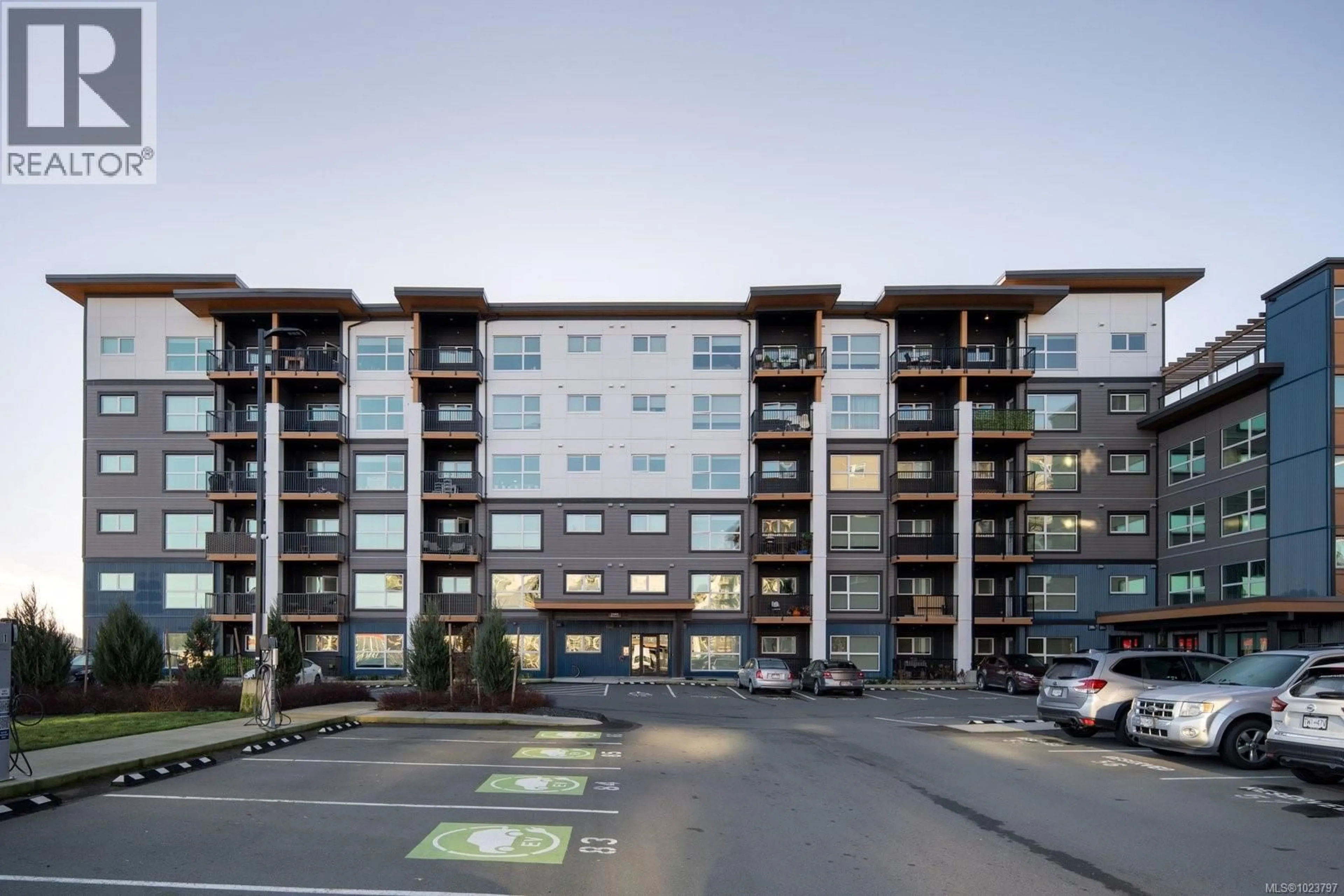 A pic from outside/outdoor area/front of a property/back of a property/a pic from drone, building for 408 - 2469 GATEWAY ROAD, Langford British Columbia V9B6R7