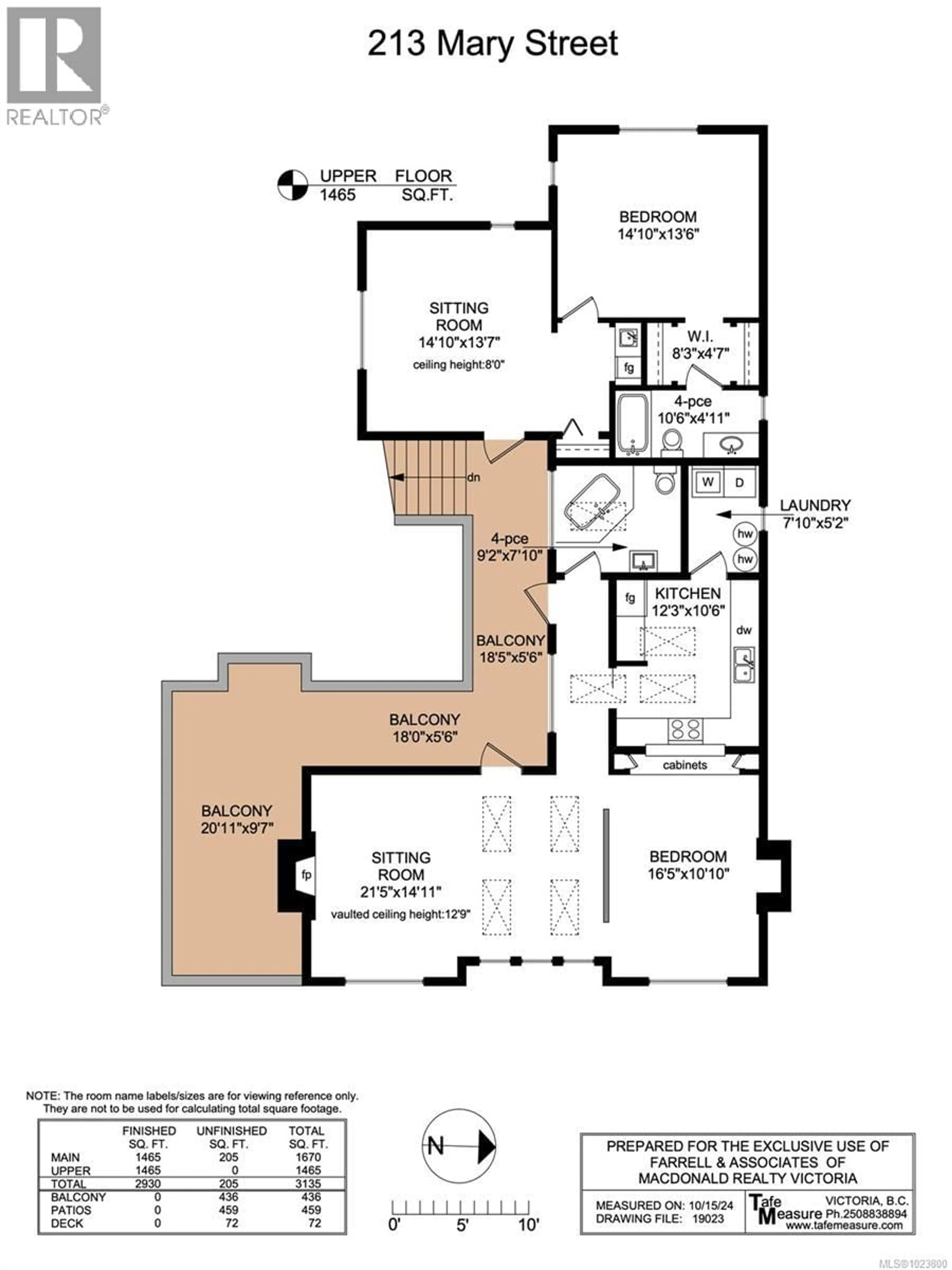 Floor plan for 213 MARY STREET, Victoria British Columbia V9A3V8