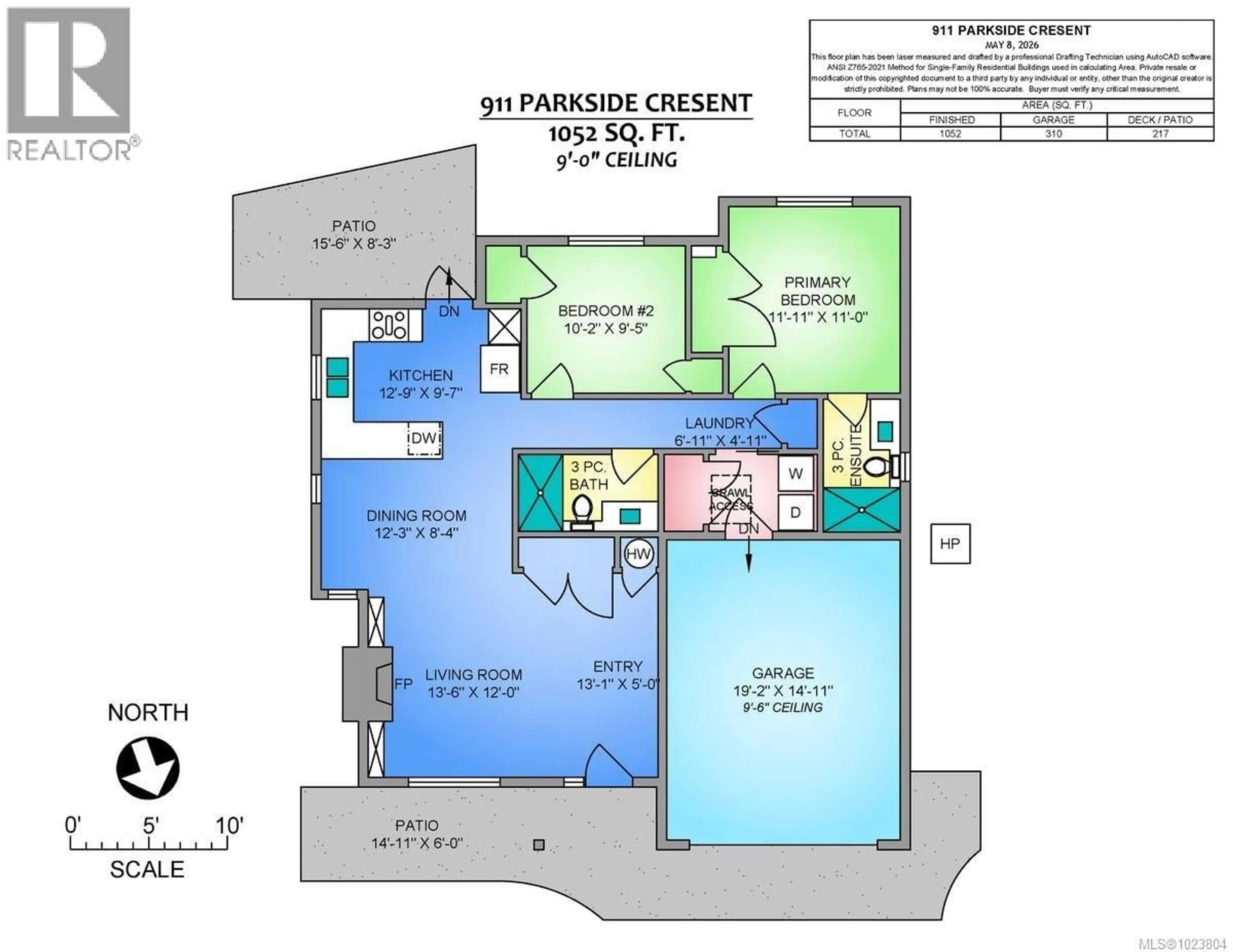 Floor plan for 911 PARKSIDE CRESCENT, Parksville British Columbia V9P0C7