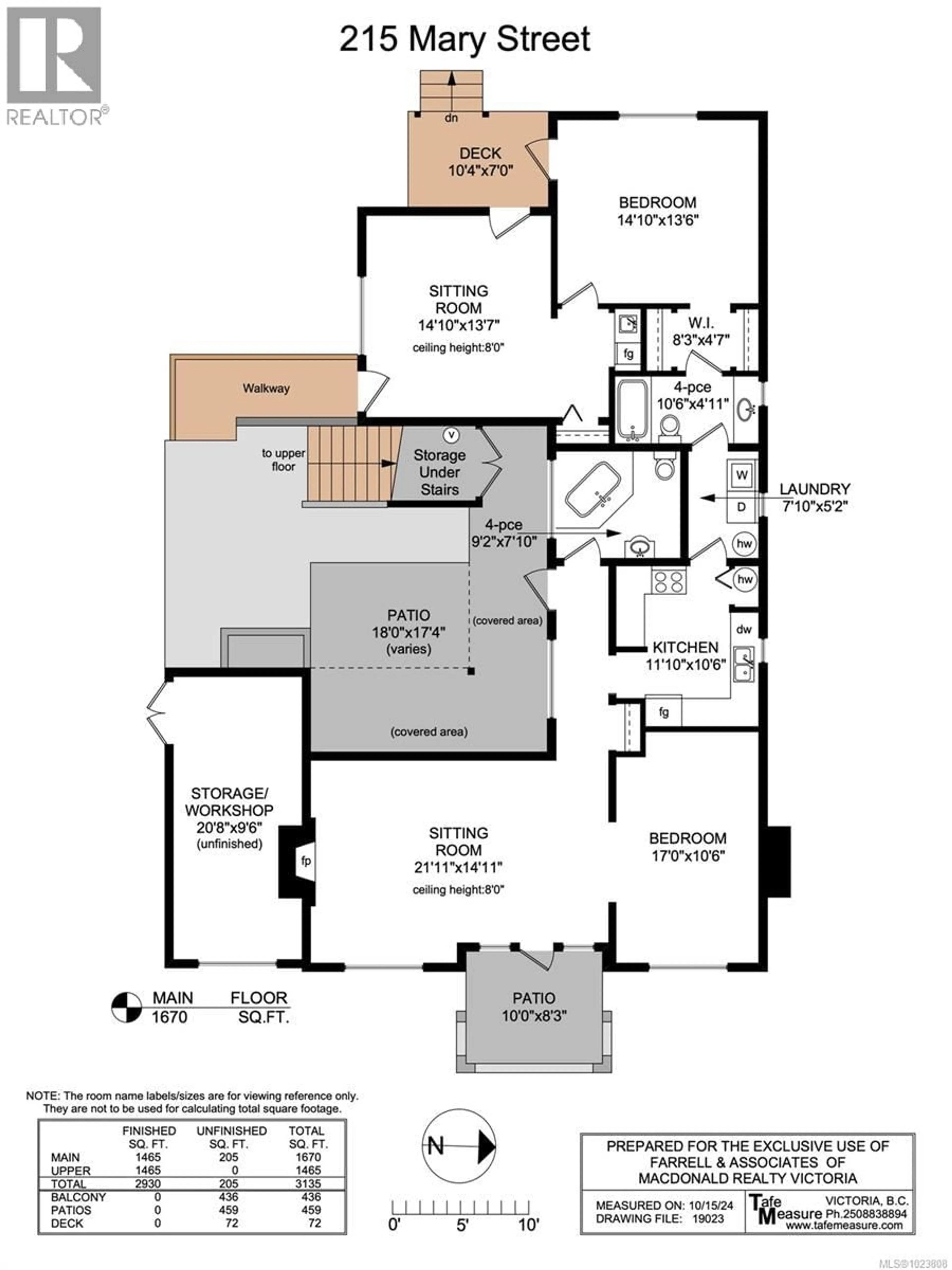 Floor plan for 215 MARY STREET, Victoria British Columbia V9A3V8