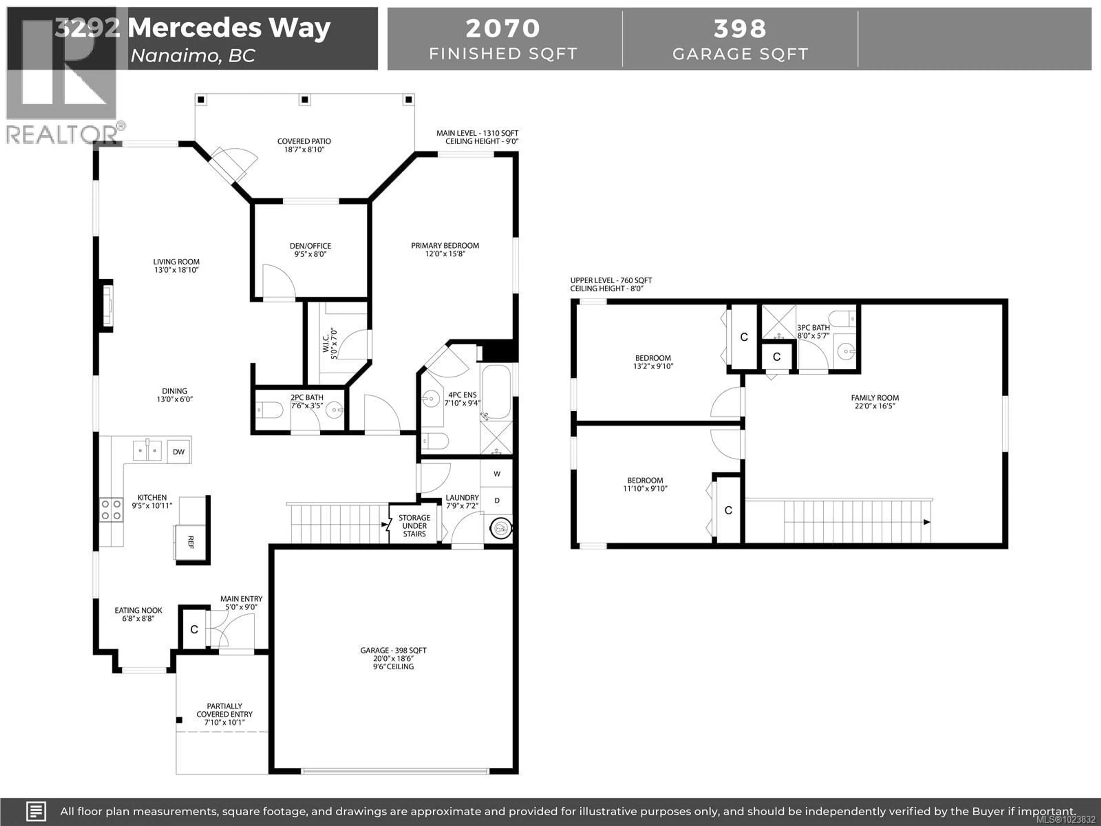 Floor plan for 3292 MERCEDES WAY, Nanaimo British Columbia V9T0E5