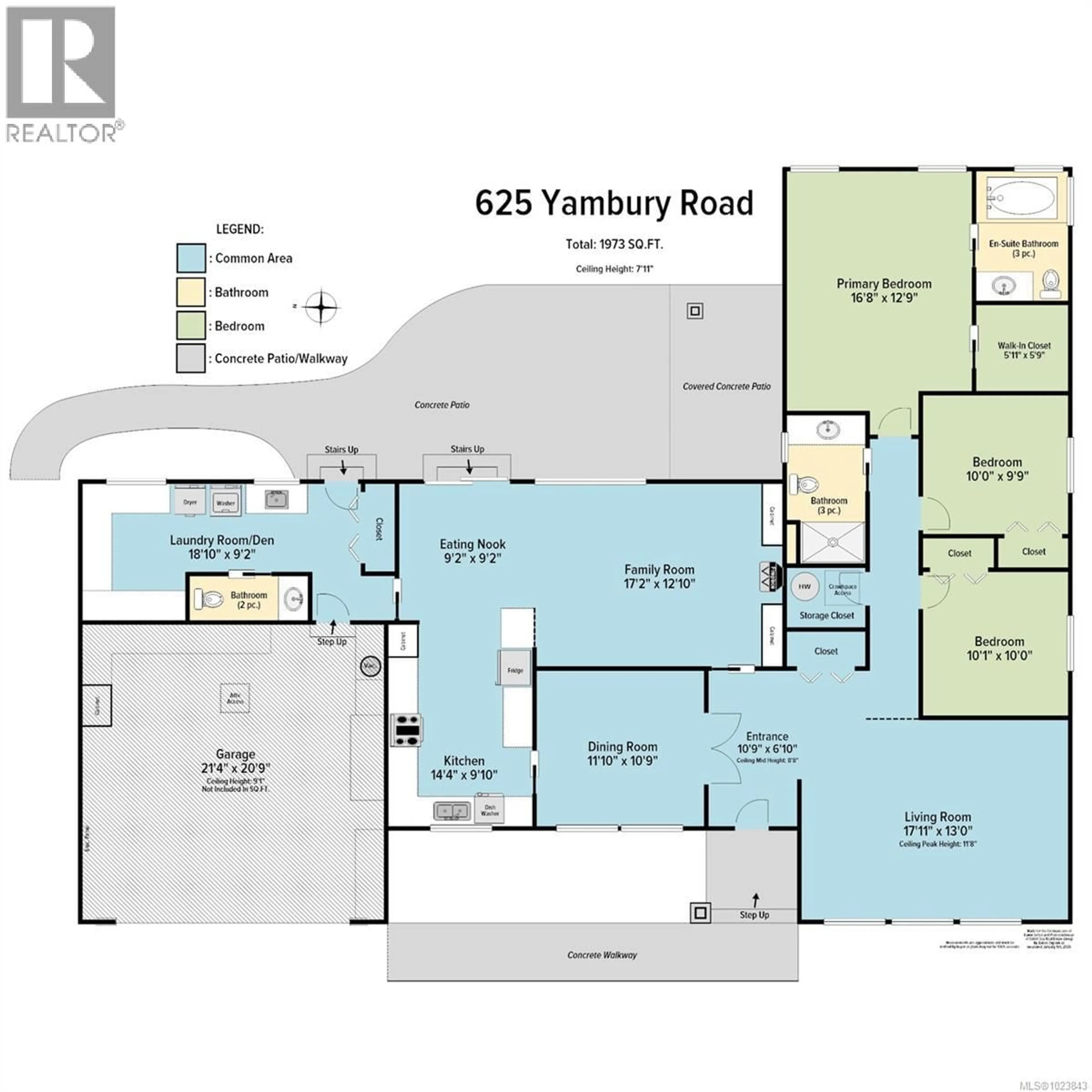 Floor plan for 625 YAMBURY ROAD, Qualicum Beach British Columbia V9K1C5