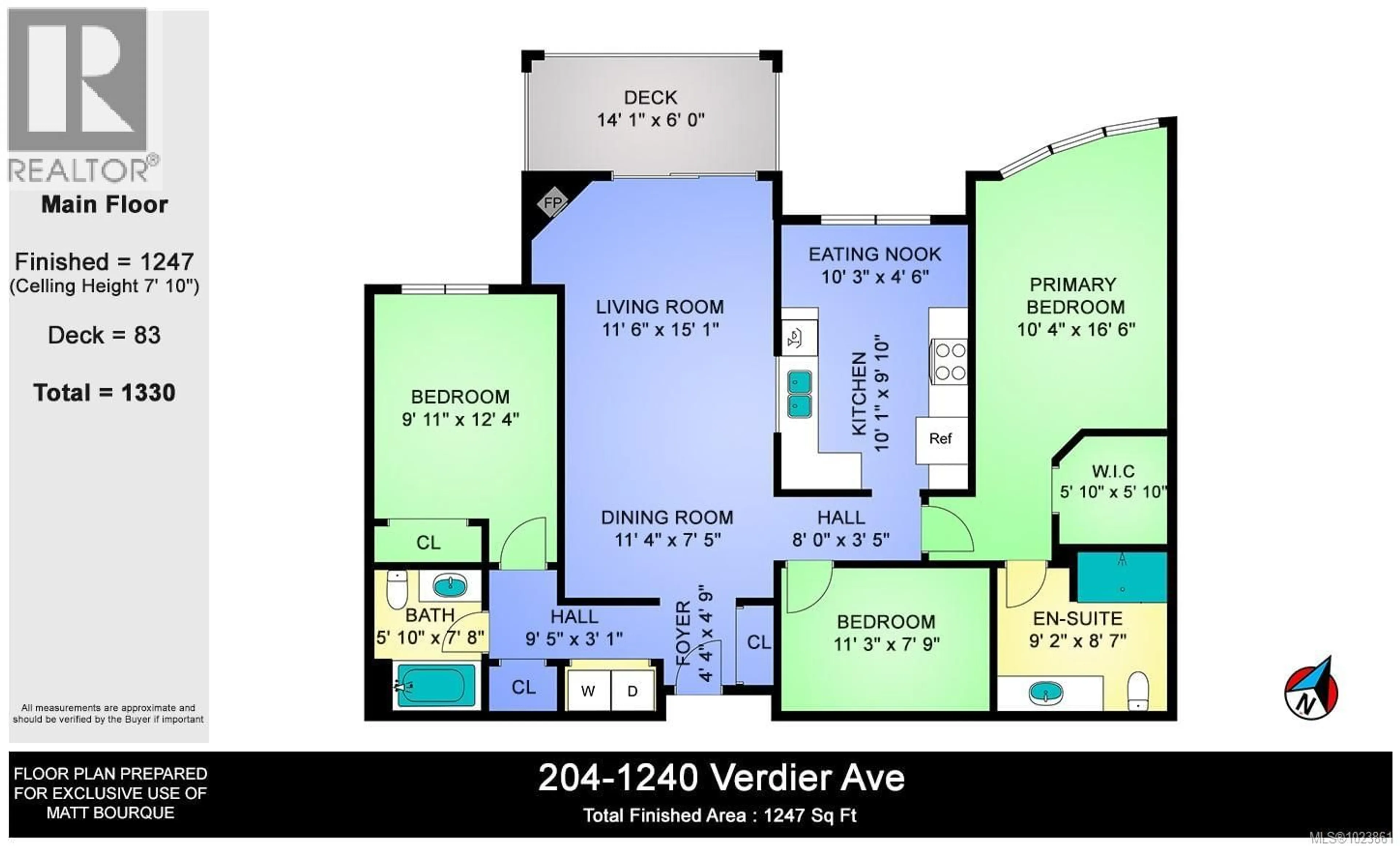 Floor plan for 204 - 1240 VERDIER AVENUE, Central Saanich British Columbia V8M2G9