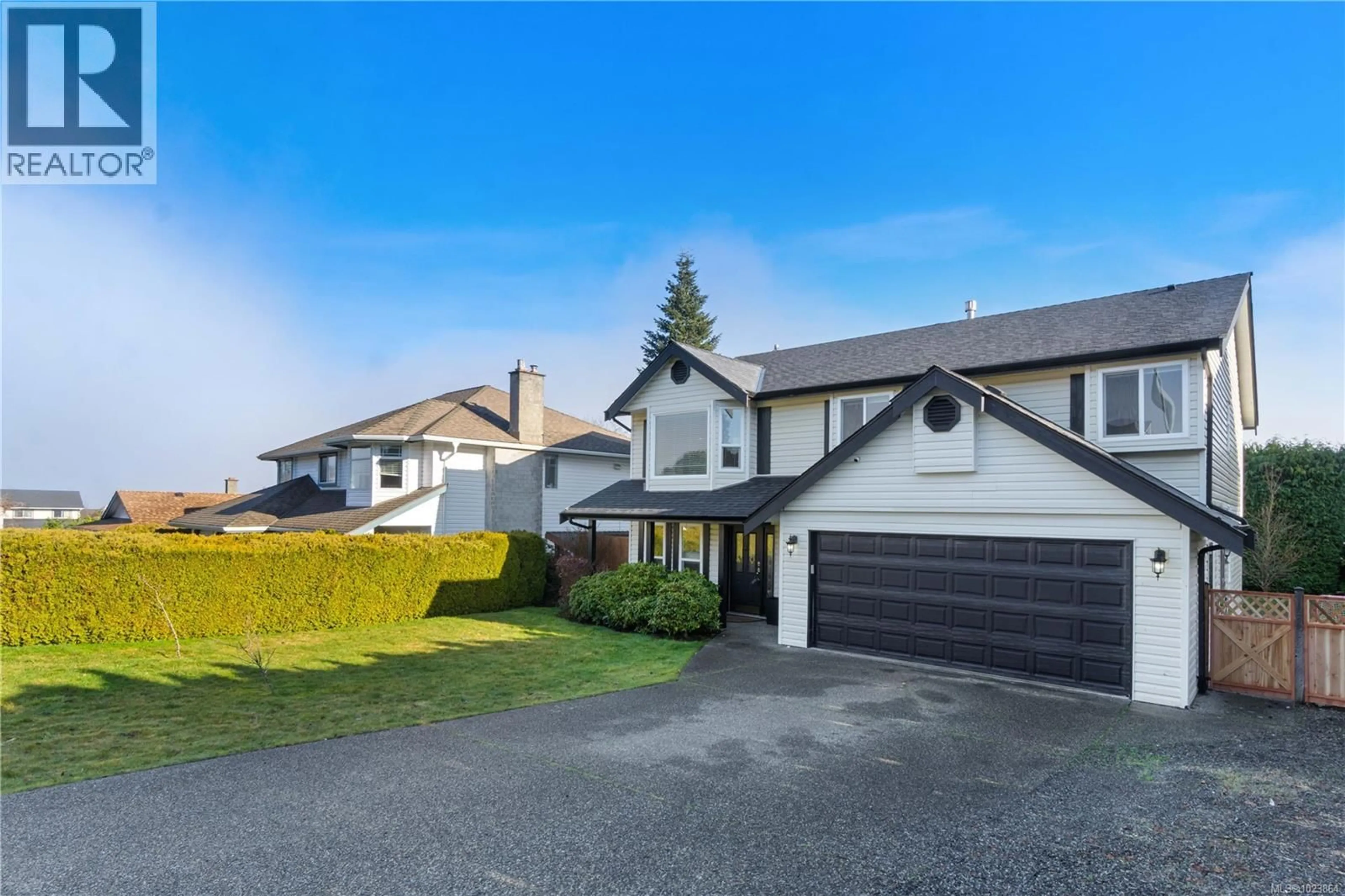 A pic from outside/outdoor area/front of a property/back of a property/a pic from drone, street for 6241 OLYMPIA WAY, Nanaimo British Columbia V9V1J8