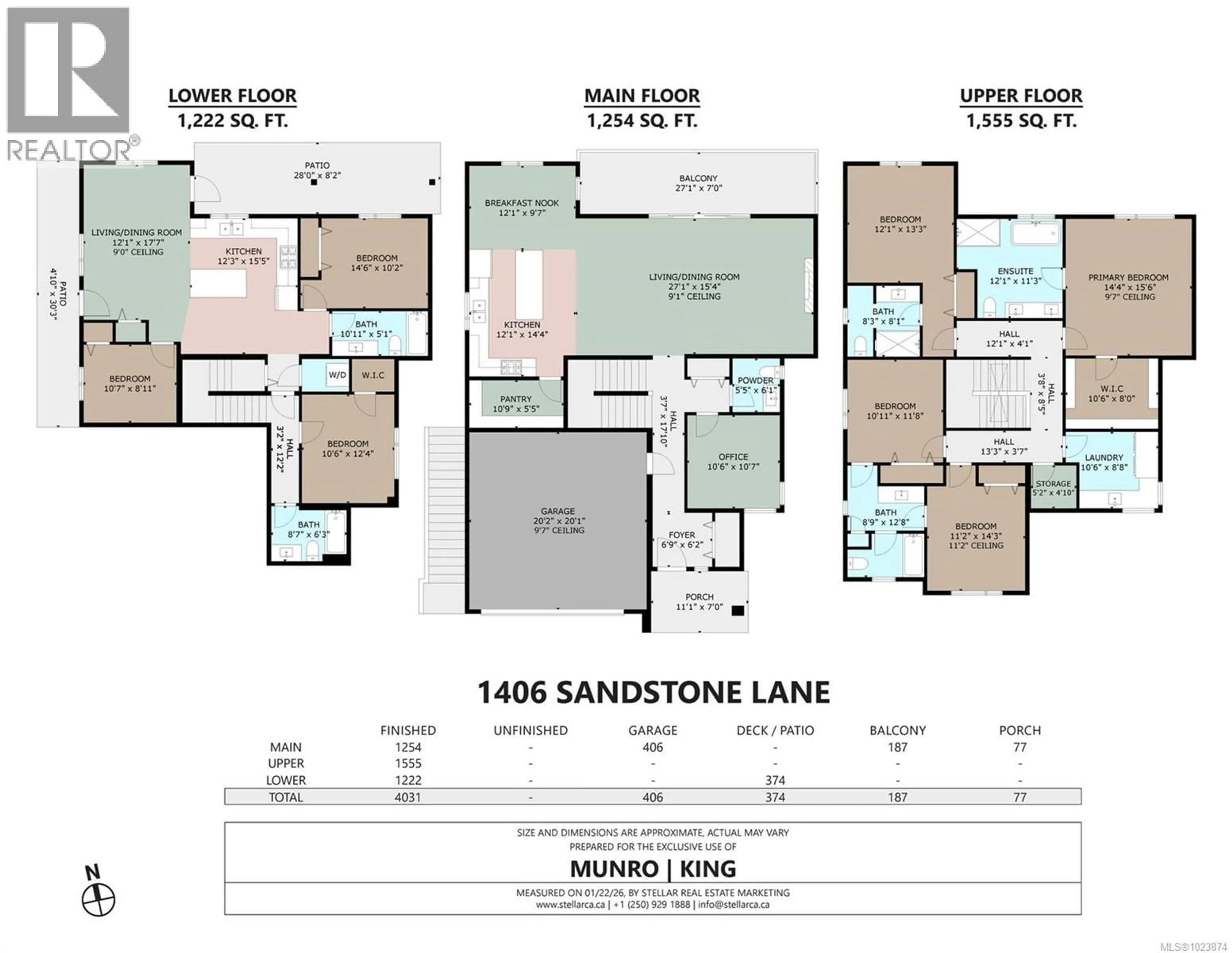 Floor plan for 1406 SANDSTONE LANE, Langford British Columbia V9B7A2