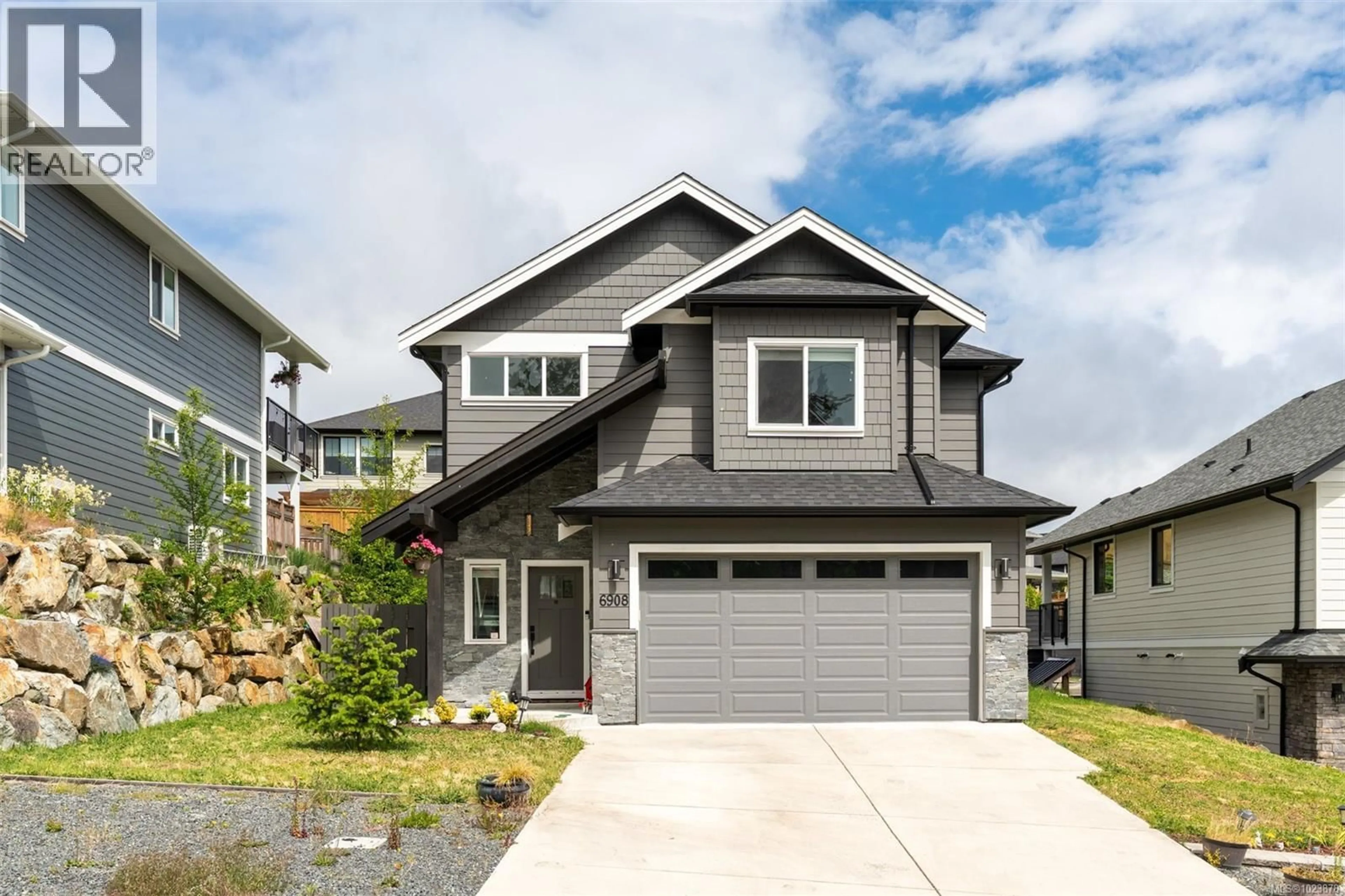 Home with vinyl exterior material, street for 6908 BLANCHARD ROAD, Sooke British Columbia V9Z1P2