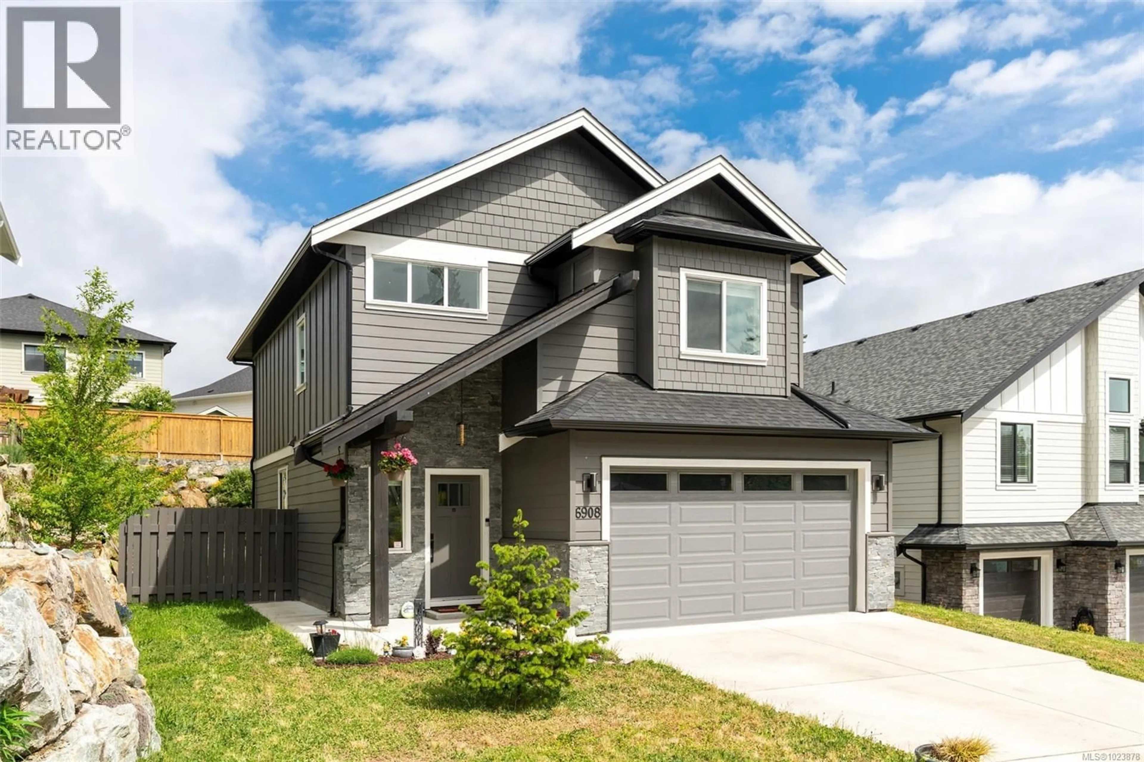 Home with vinyl exterior material, street for 6908 BLANCHARD ROAD, Sooke British Columbia V9Z1P2