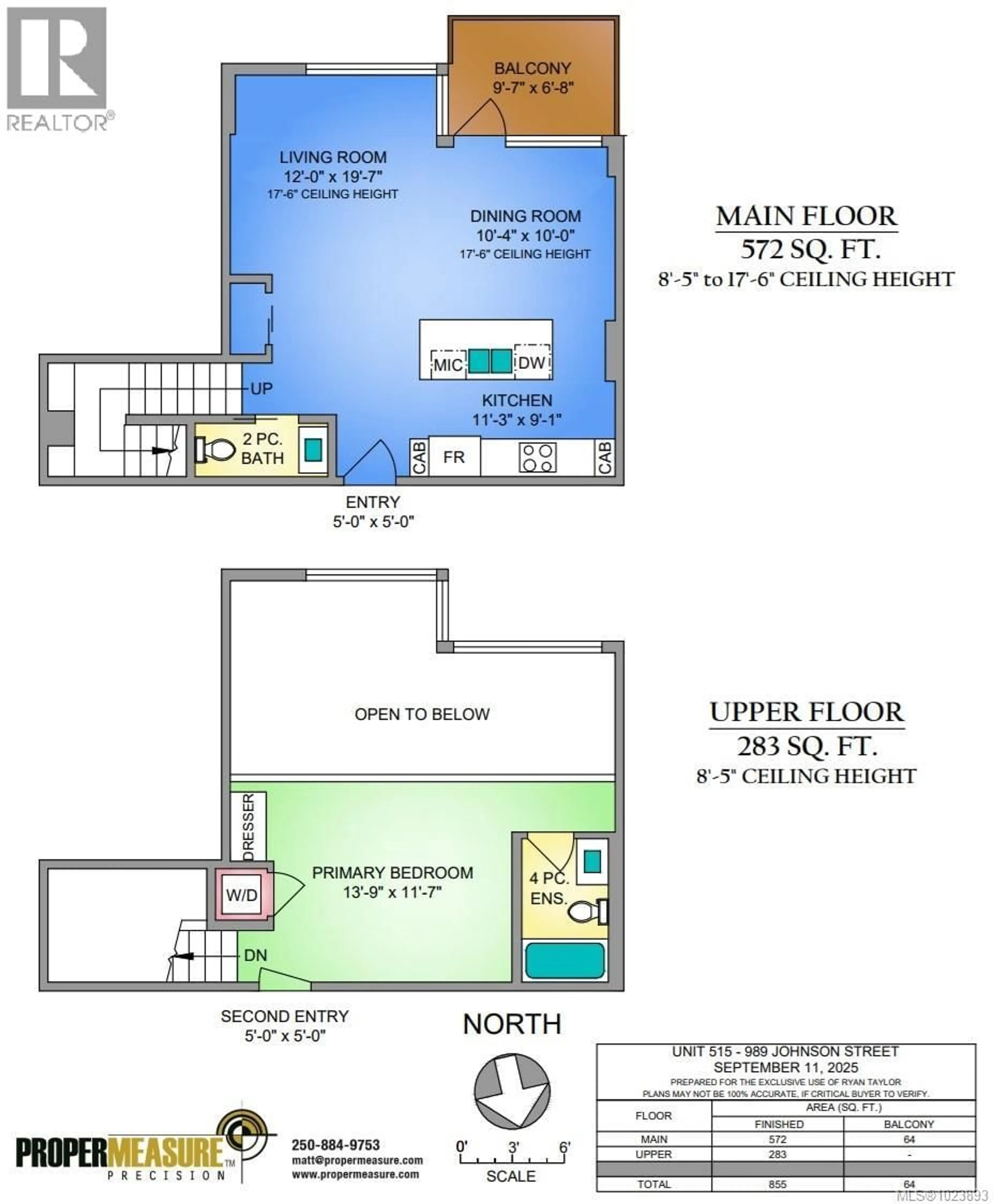 Floor plan for 515 - 989 JOHNSON STREET, Victoria British Columbia V8V0E3