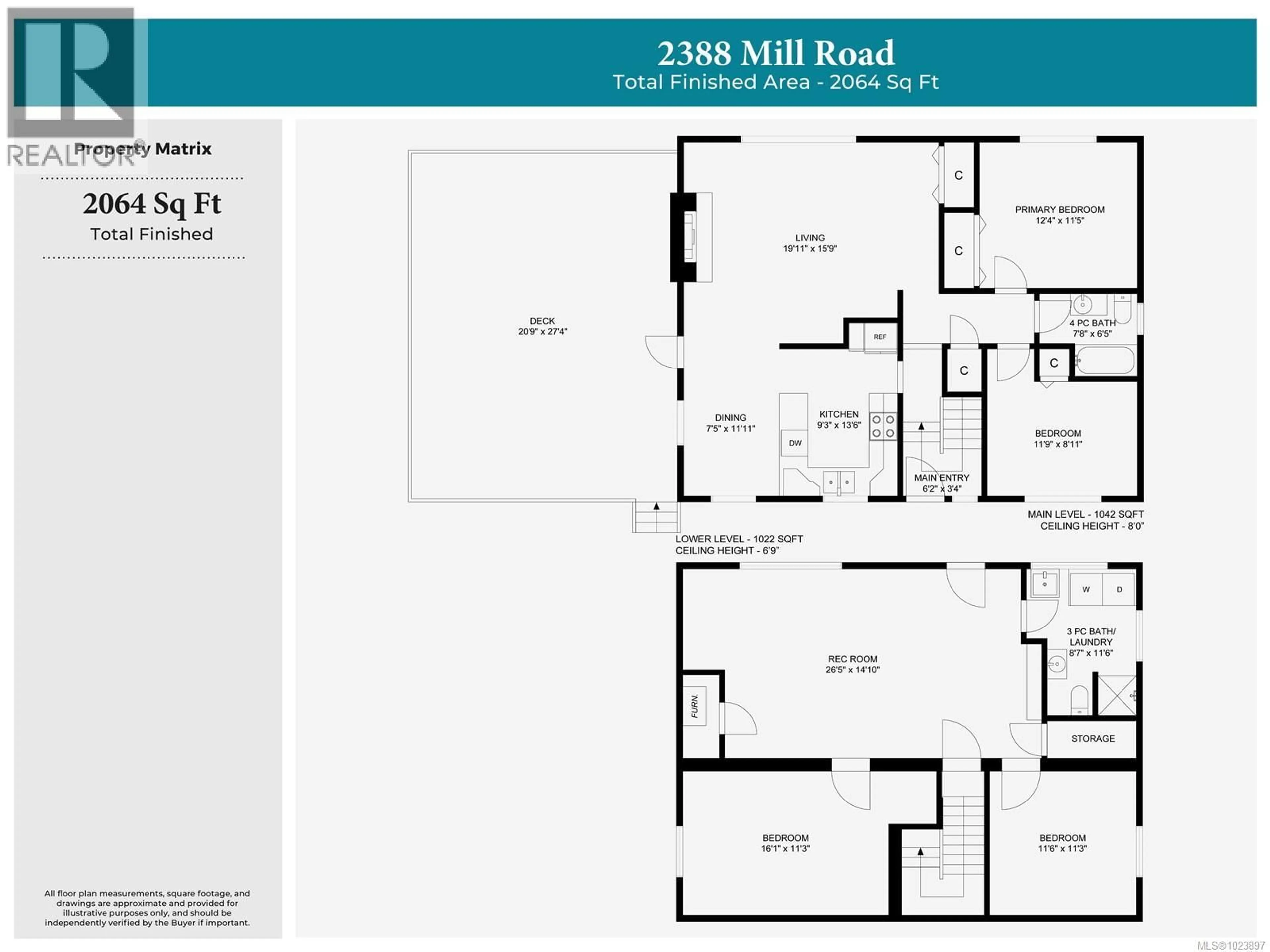 Floor plan for 2388 MILL ROAD, Nanaimo British Columbia V9R6M9