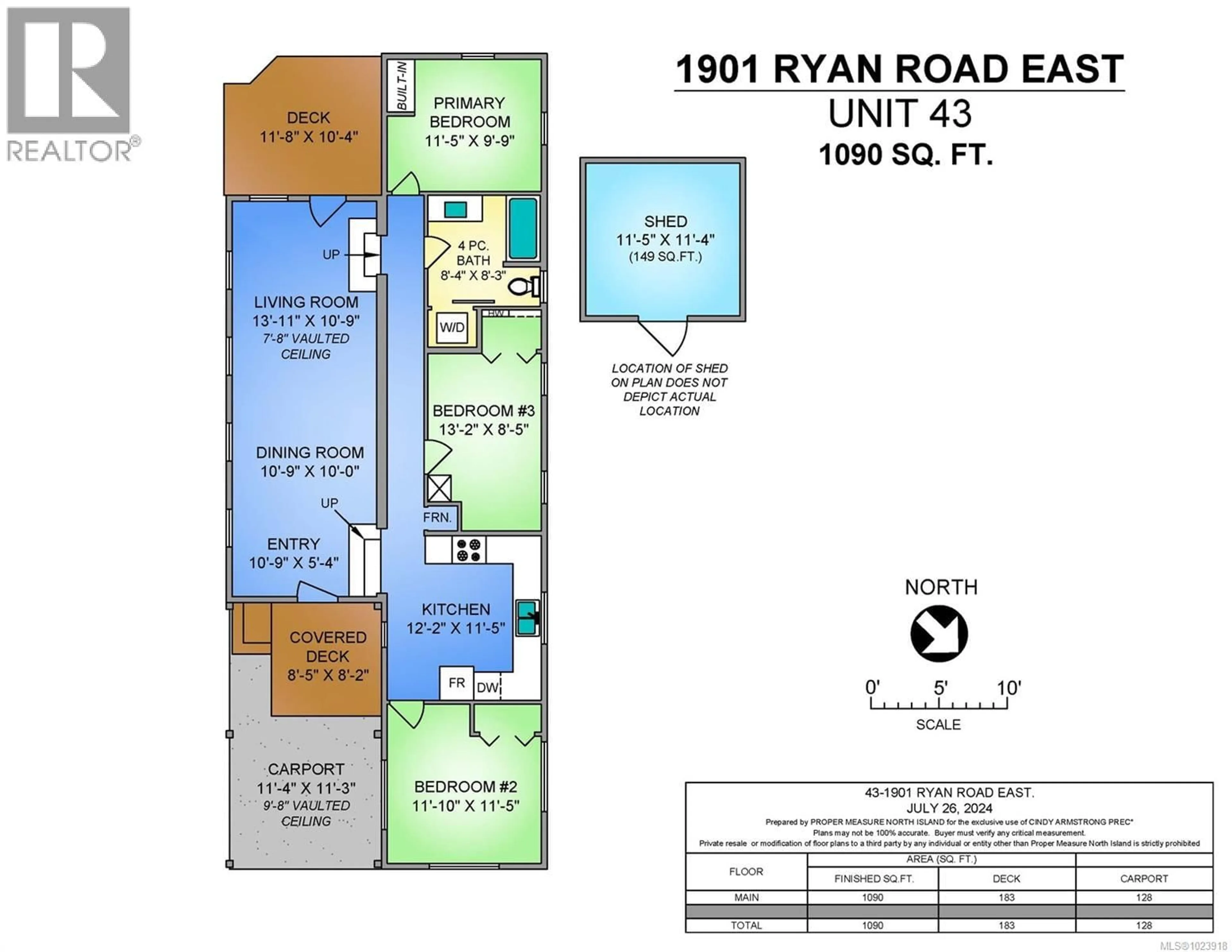 Floor plan for 43 - 1901 RYAN ROAD EAST, Comox British Columbia V9M4E1