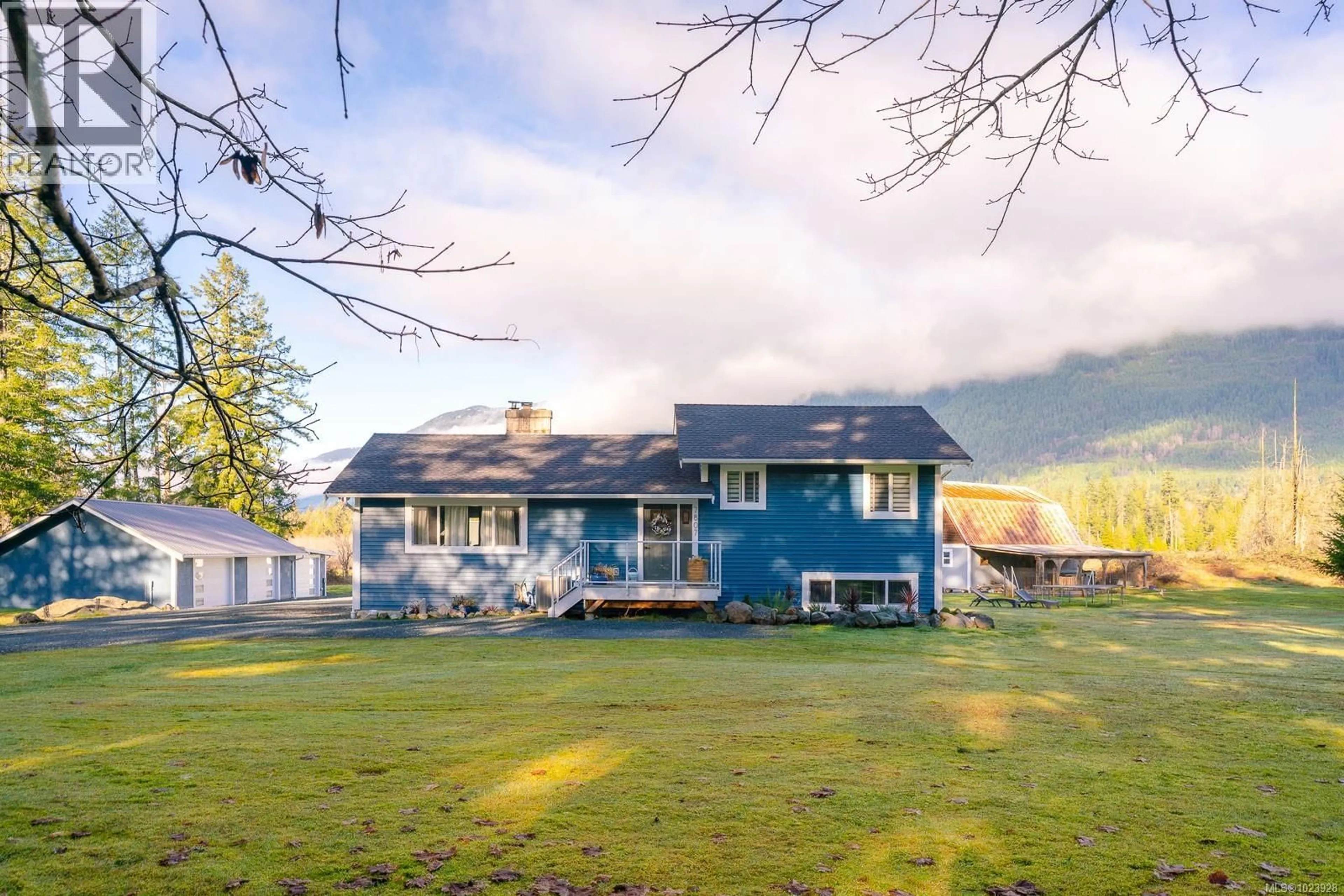 A pic from outside/outdoor area/front of a property/back of a property/a pic from drone, mountain view for 7801-7807 BEAVER CREEK ROAD, Port Alberni British Columbia V9Y8N3