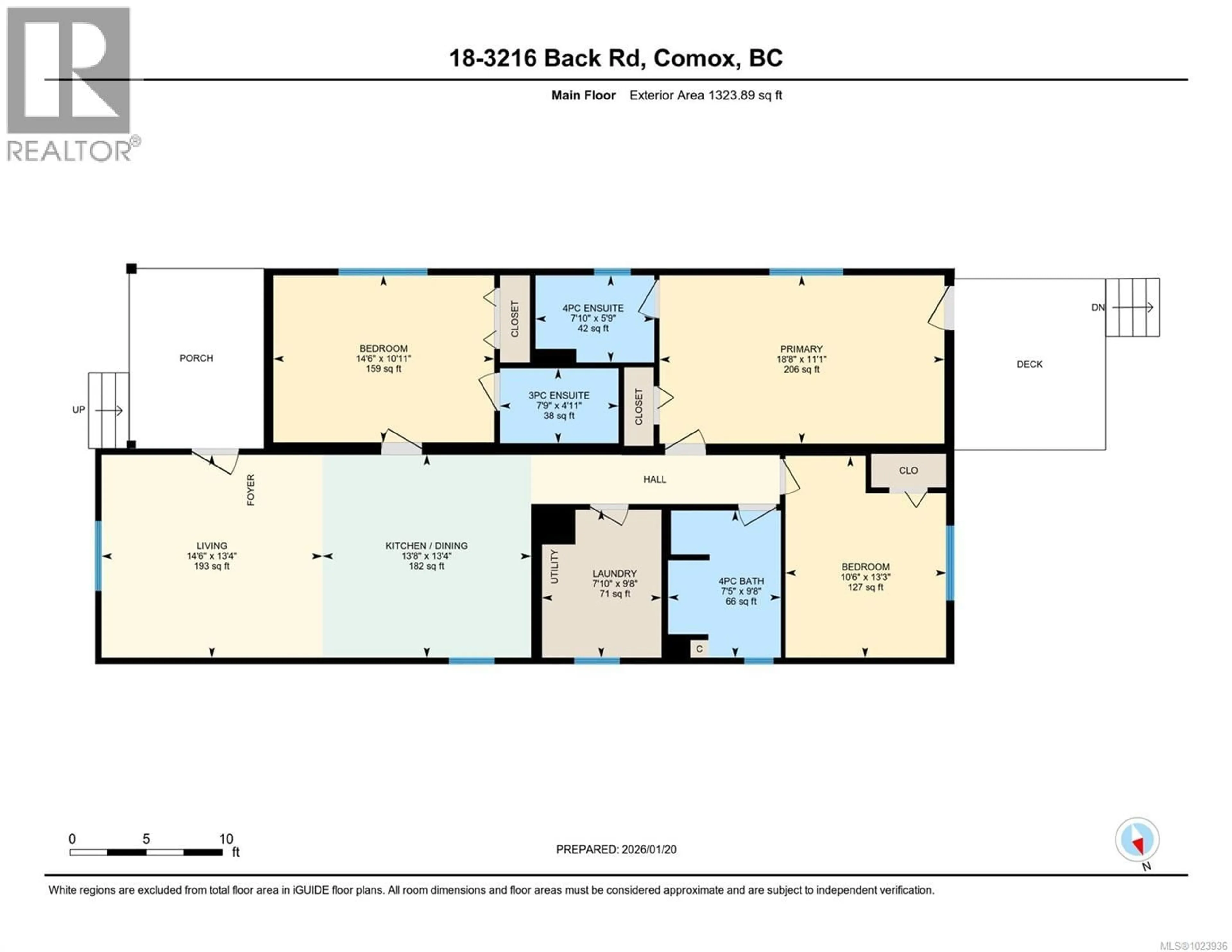 Floor plan for 18 - 3216 BACK ROAD, Comox British Columbia V9M4E2