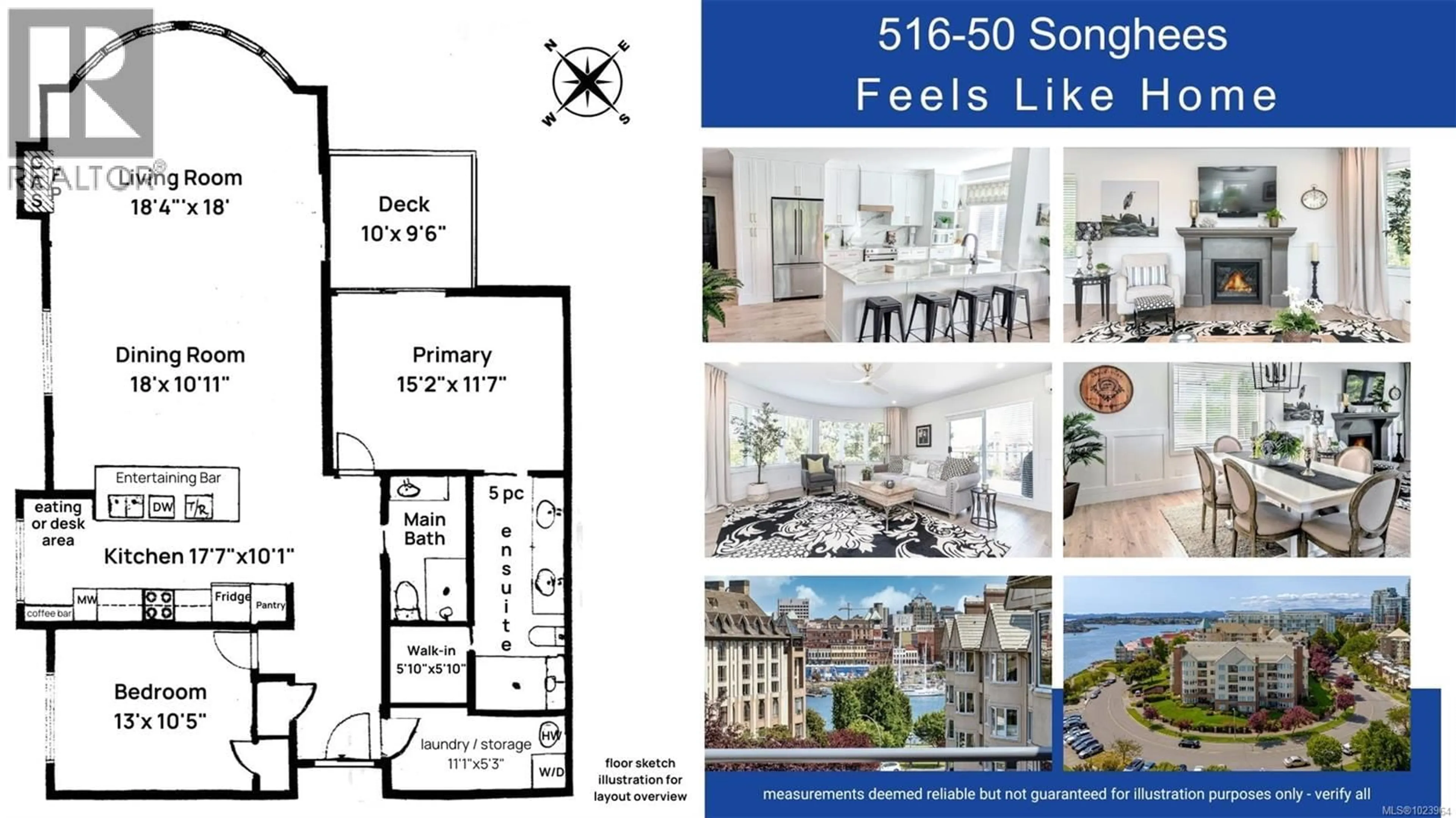 Floor plan for 516 - 50 SONGHEES ROAD, Victoria British Columbia V9A7J4