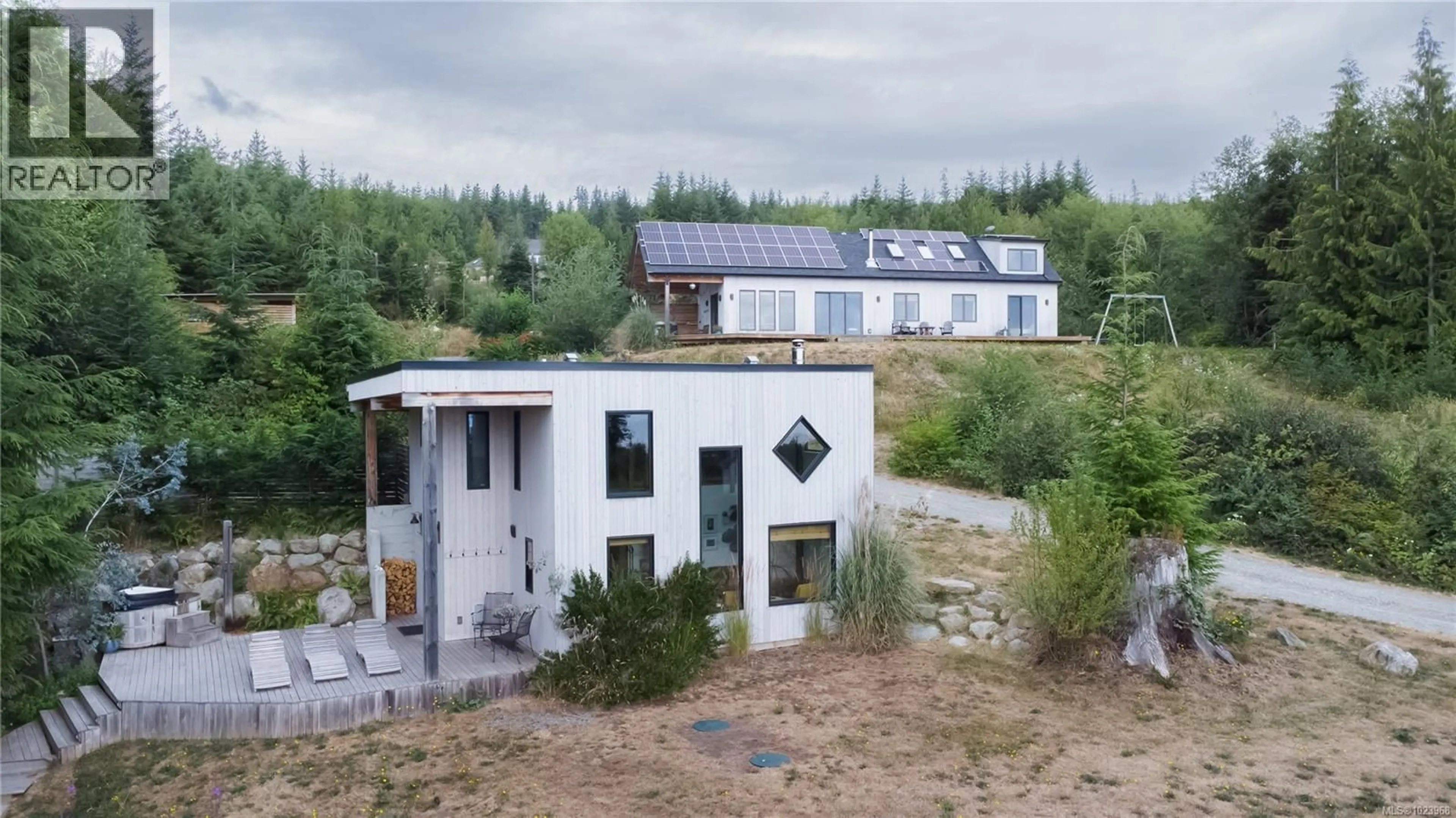 A pic from outside/outdoor area/front of a property/back of a property/a pic from drone, building for 3972 TRAILHEAD ROAD, Sooke British Columbia V9Z1L1