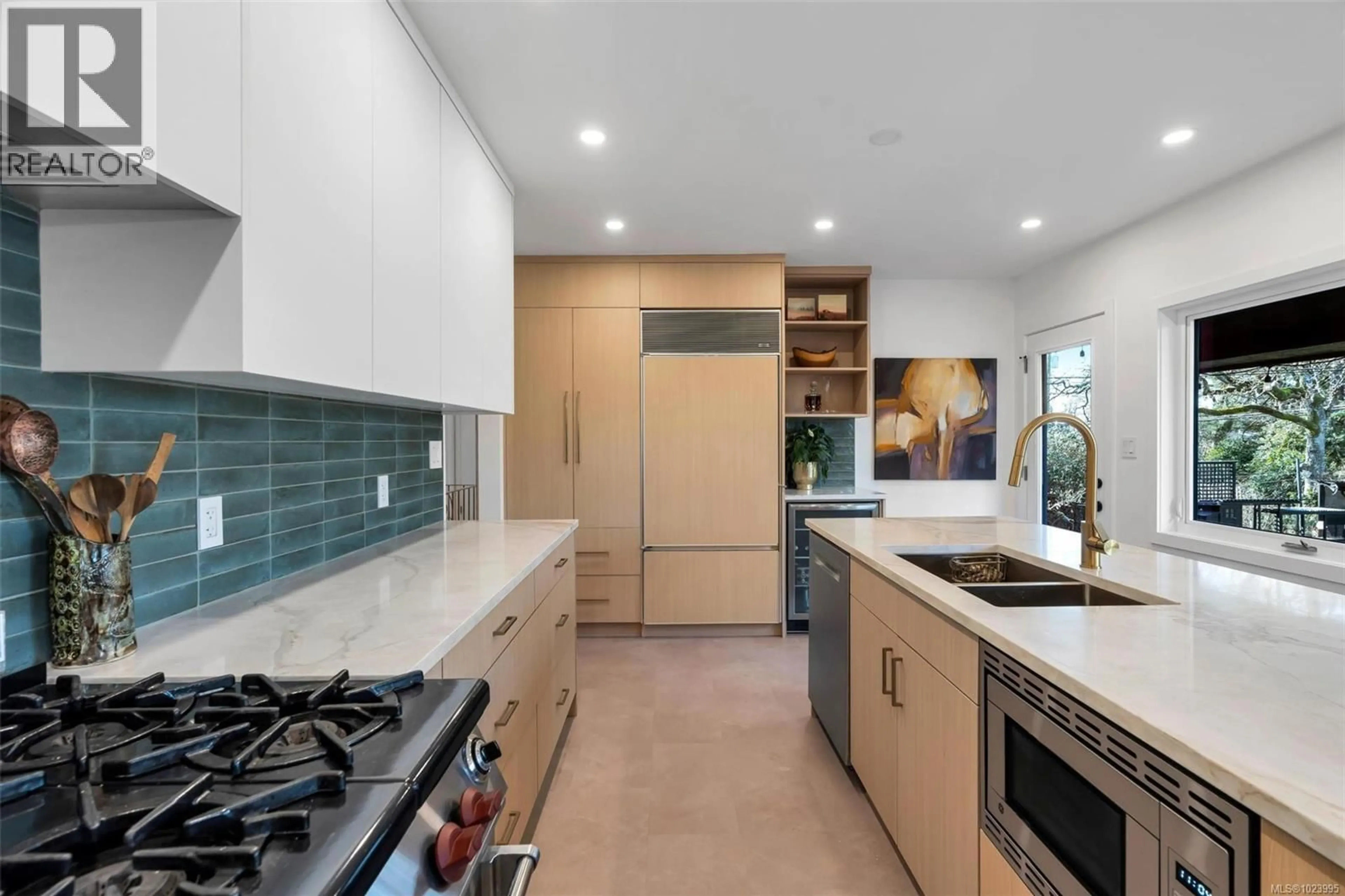 Contemporary kitchen, ceramic/tile floor for 3198 WOODBURN AVENUE, Oak Bay British Columbia V8P5B7