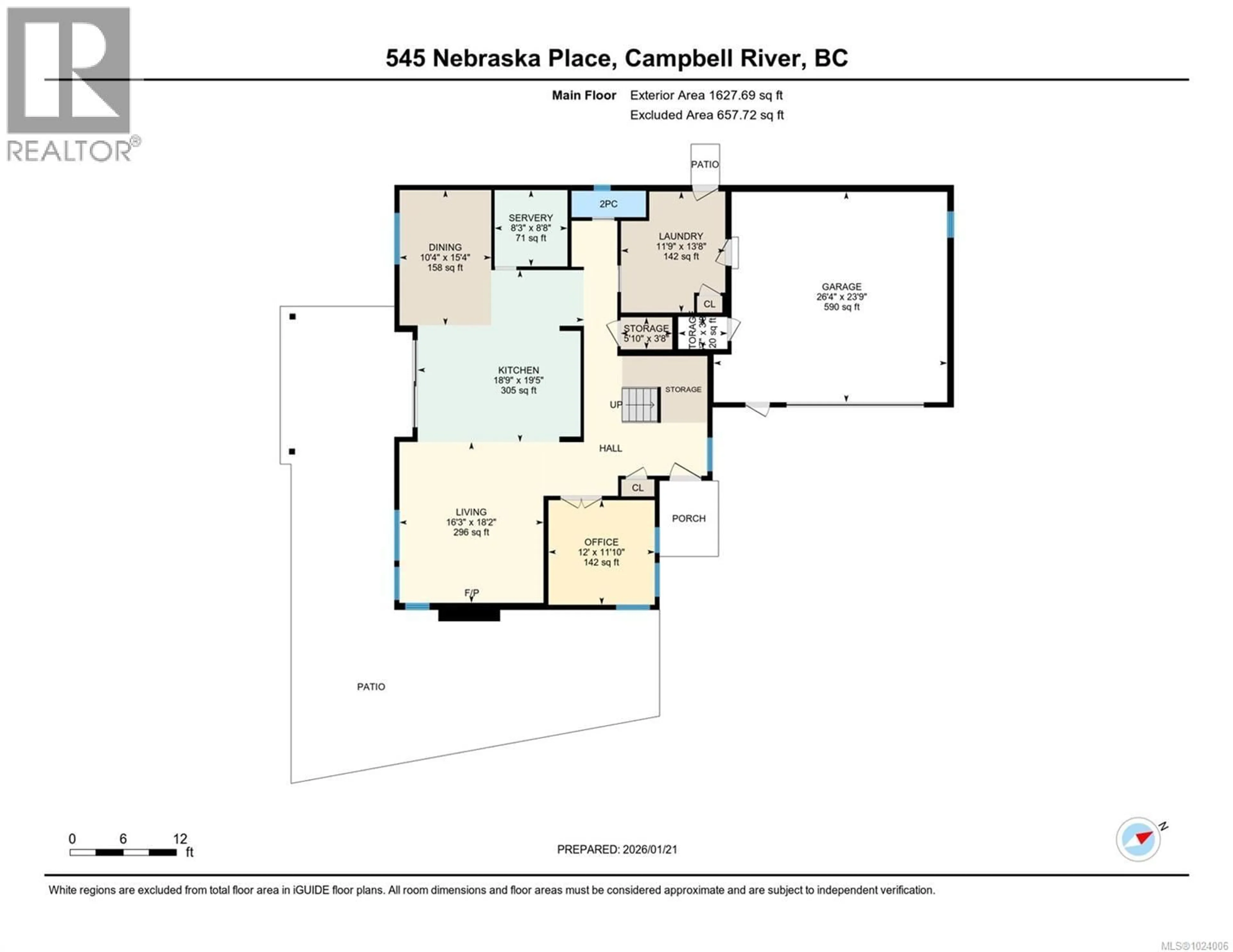 Floor plan for 545 NEBRASKA PLACE, Campbell River British Columbia V9H0E3