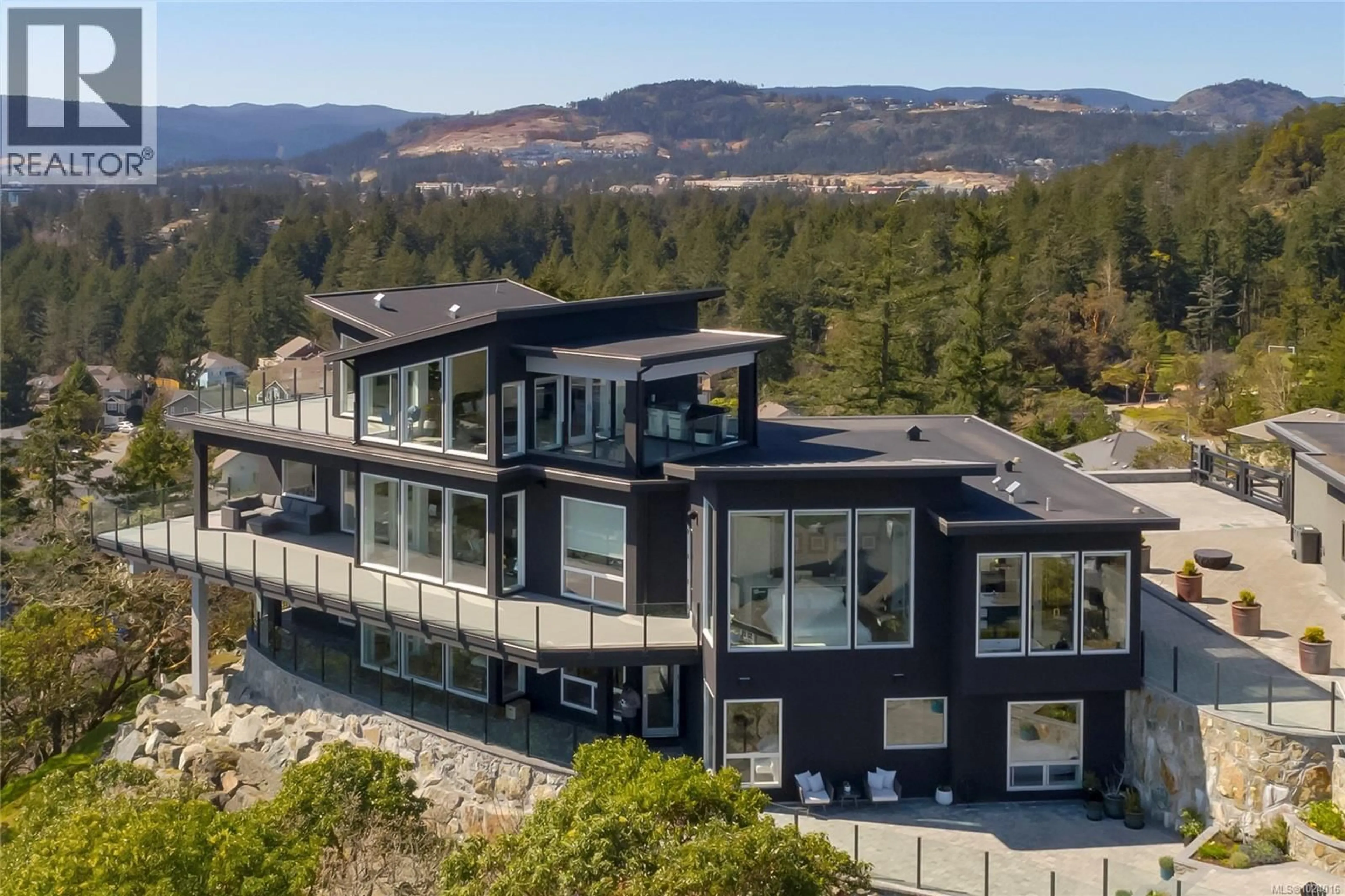 A pic from outside/outdoor area/front of a property/back of a property/a pic from drone, mountain view for 2713 GOLDSTONE HEIGHTS, Langford British Columbia V9B0A9