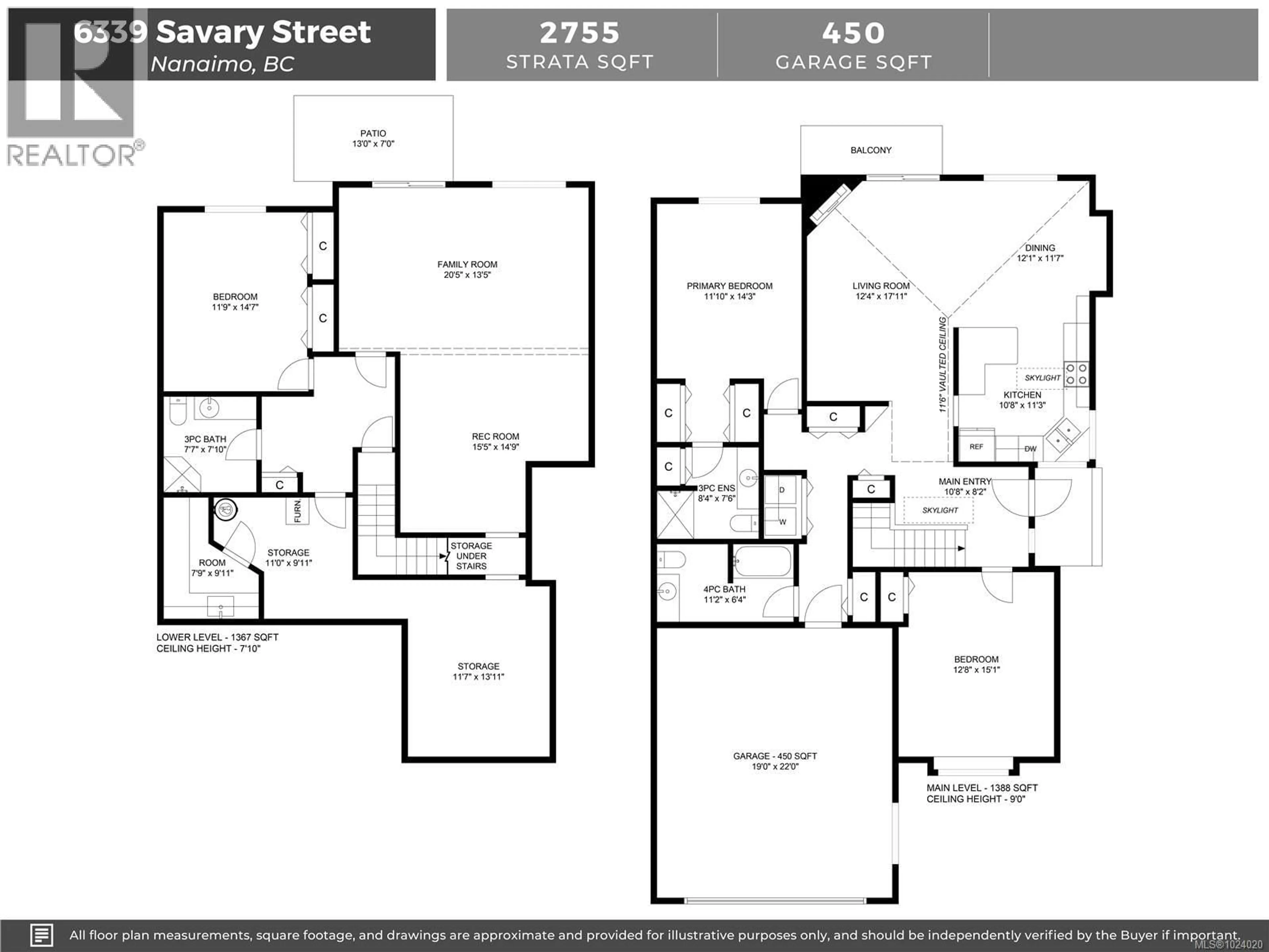 Floor plan for 6339 SAVARY STREET, Nanaimo British Columbia V9V1S8