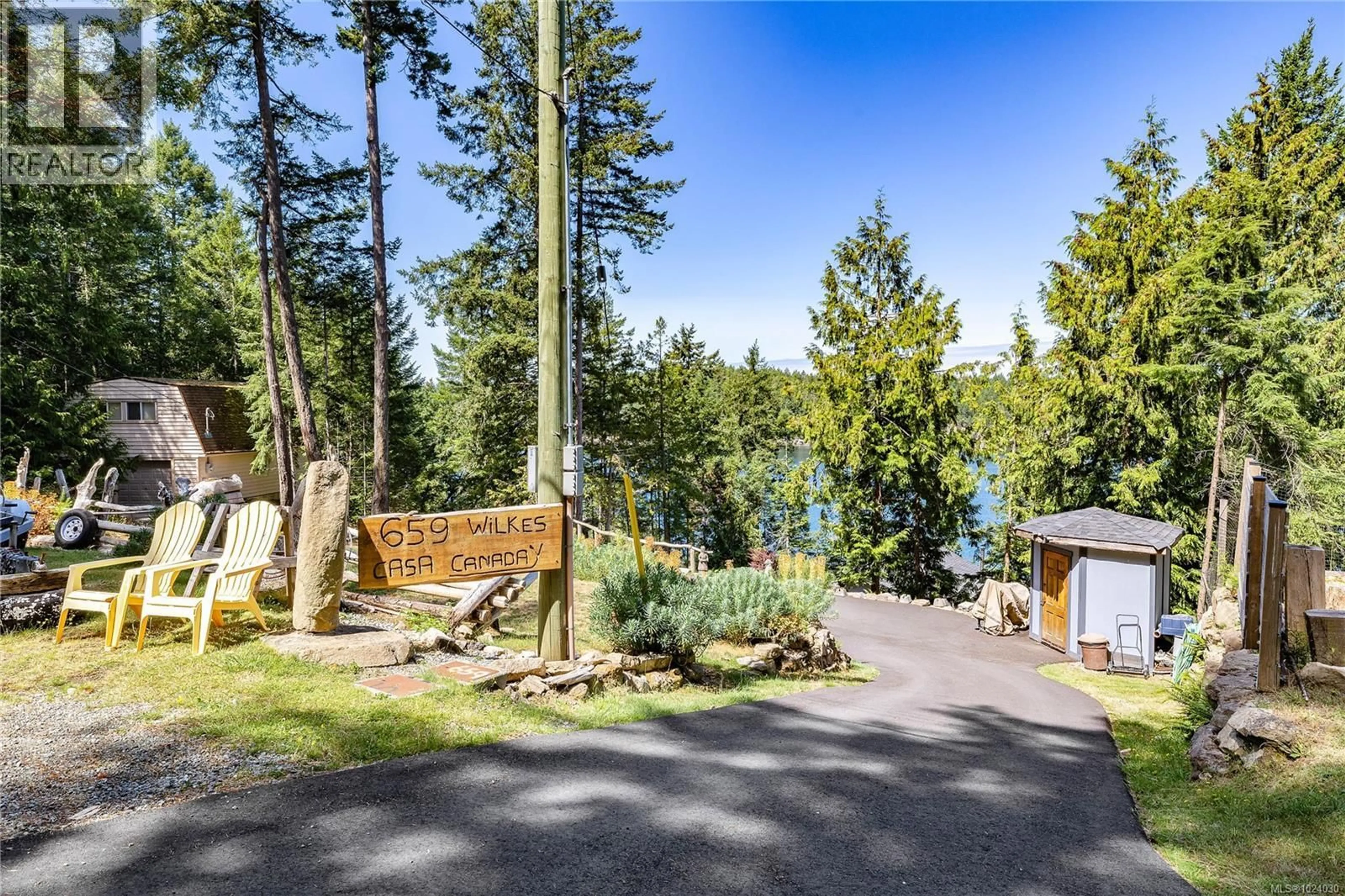 Patio, water/lake/river/ocean view for 659 WILKS ROAD, Mayne Island British Columbia V0N2J1