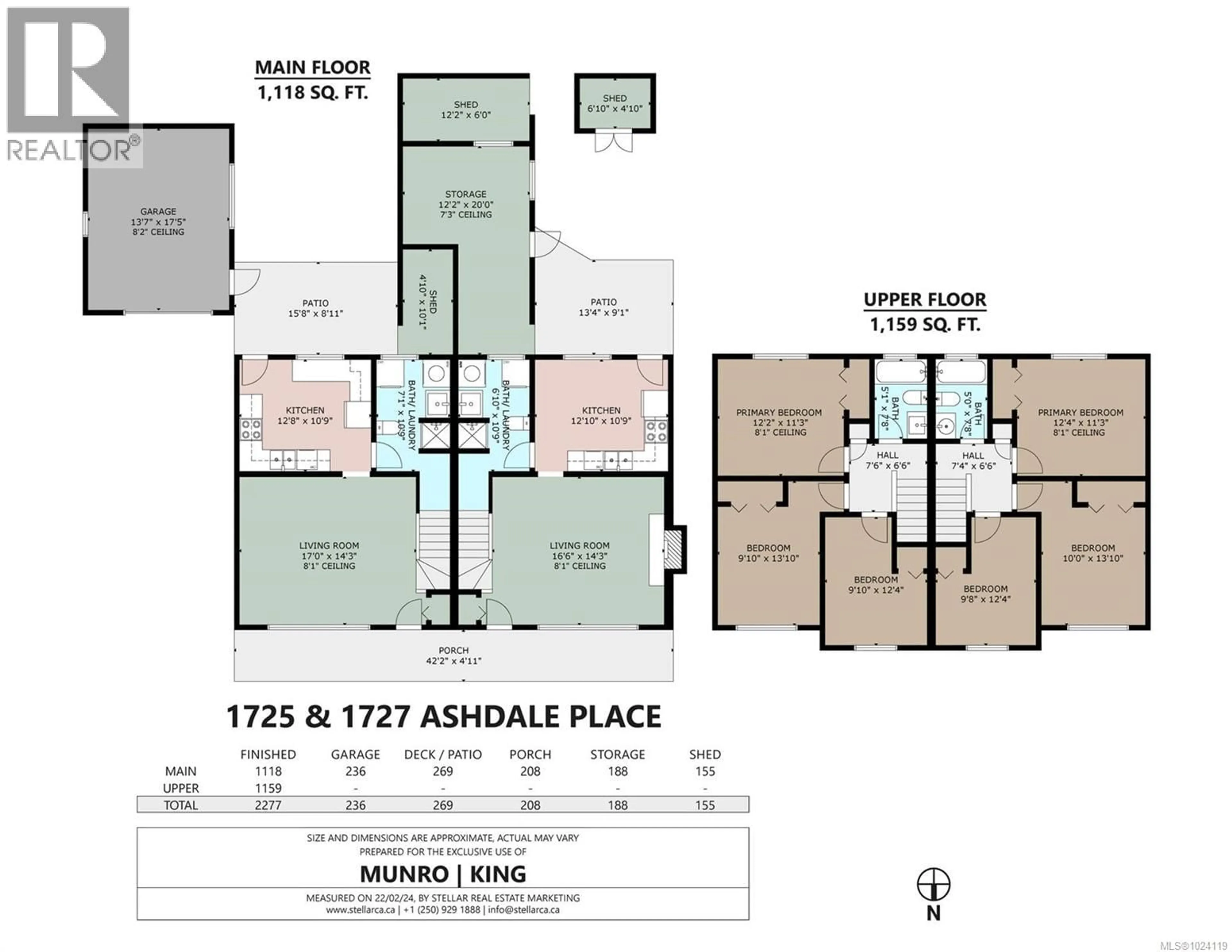 Floor plan for 1725/1727 ASHDALE PLACE, Saanich British Columbia V8N1P1