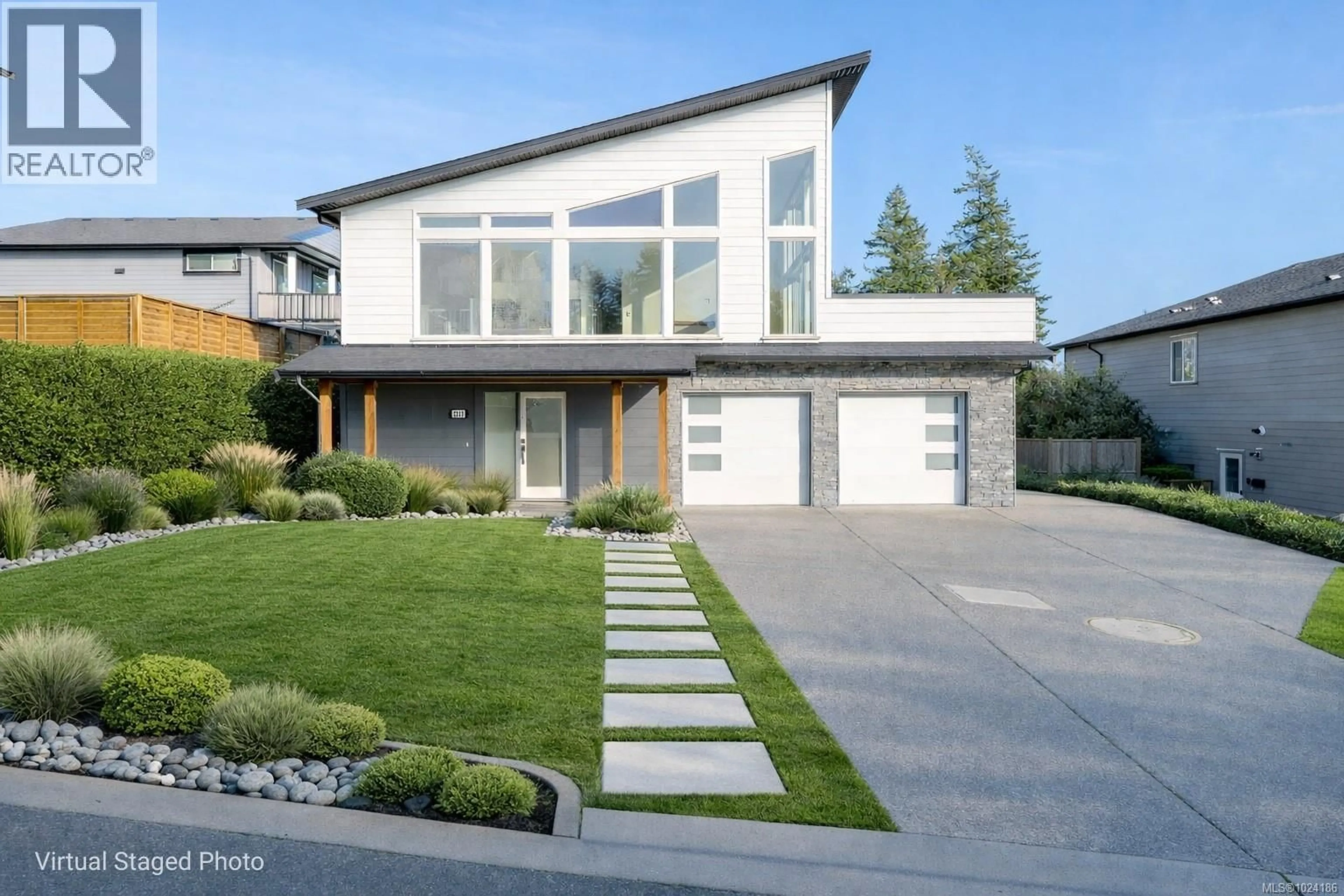 Home with vinyl exterior material, street for 2211 WINFIELD DRIVE, Sooke British Columbia V9Z0N2