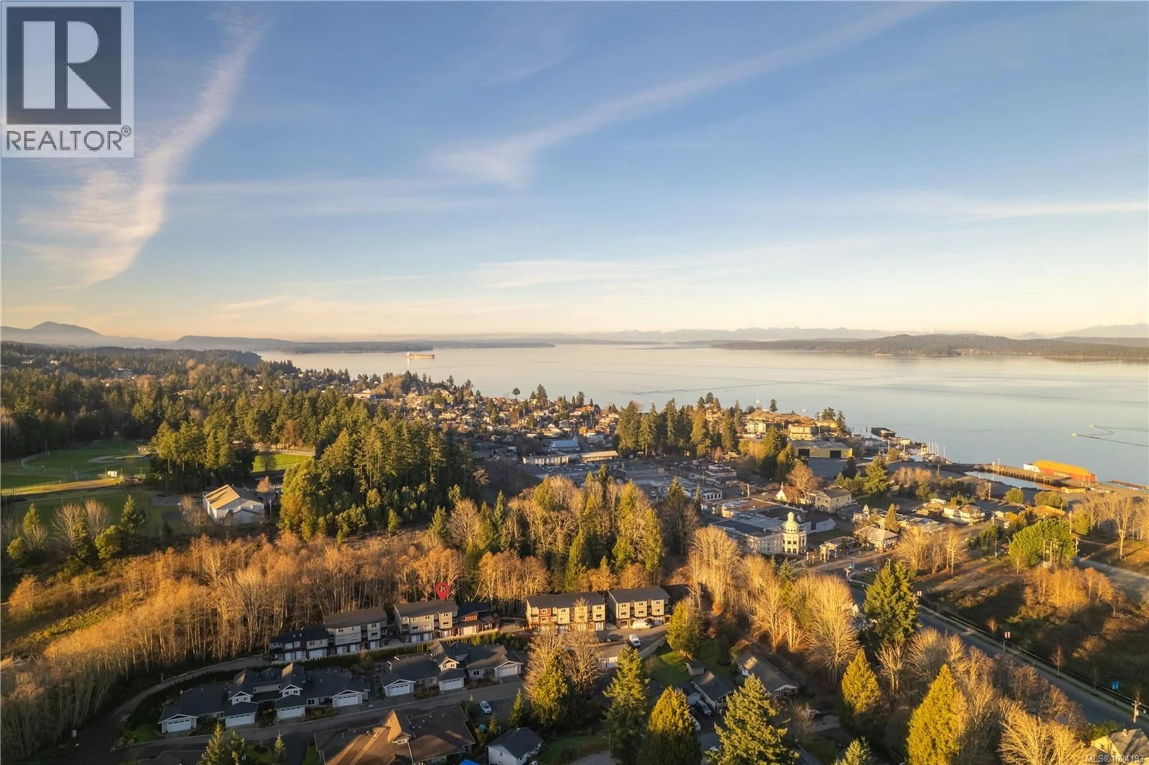 A pic from outside/outdoor area/front of a property/back of a property/a pic from drone, water/lake/river/ocean view for 107 - 2899 RIVER ROAD, Chemainus British Columbia V0R1K3