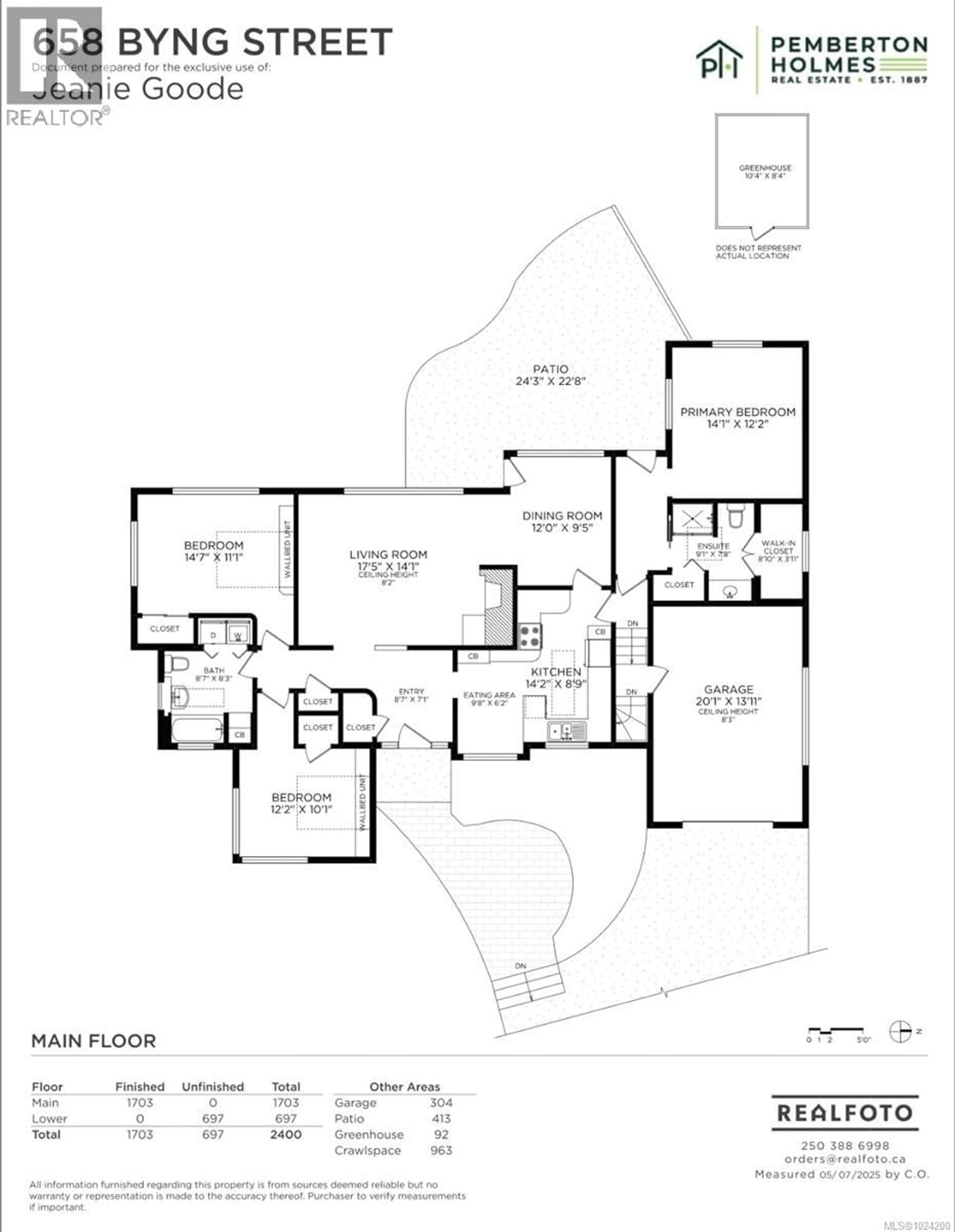 Floor plan for 658 BYNG STREET, Oak Bay British Columbia V8S5A9