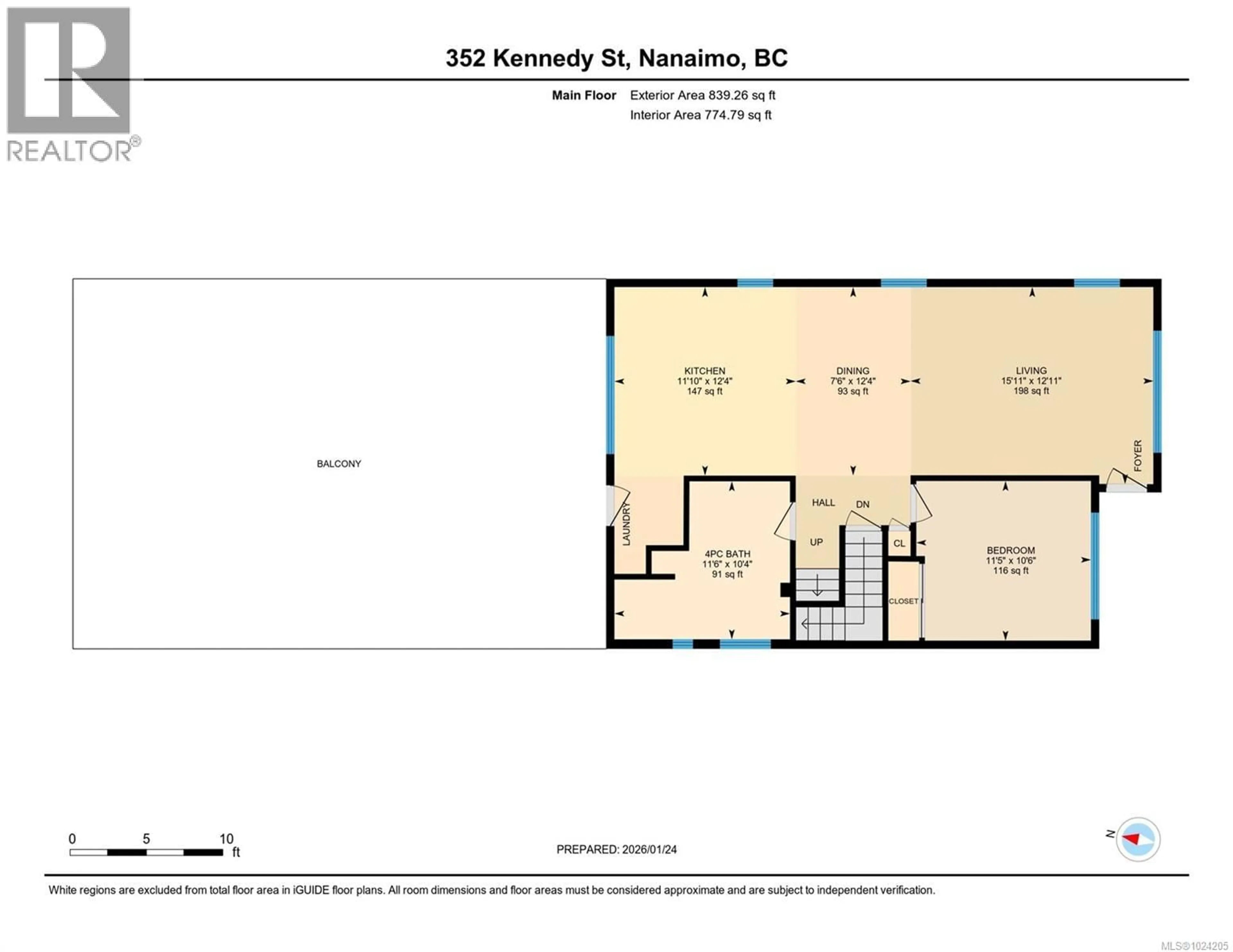 Floor plan for 352 KENNEDY STREET, Nanaimo British Columbia V9R2J1