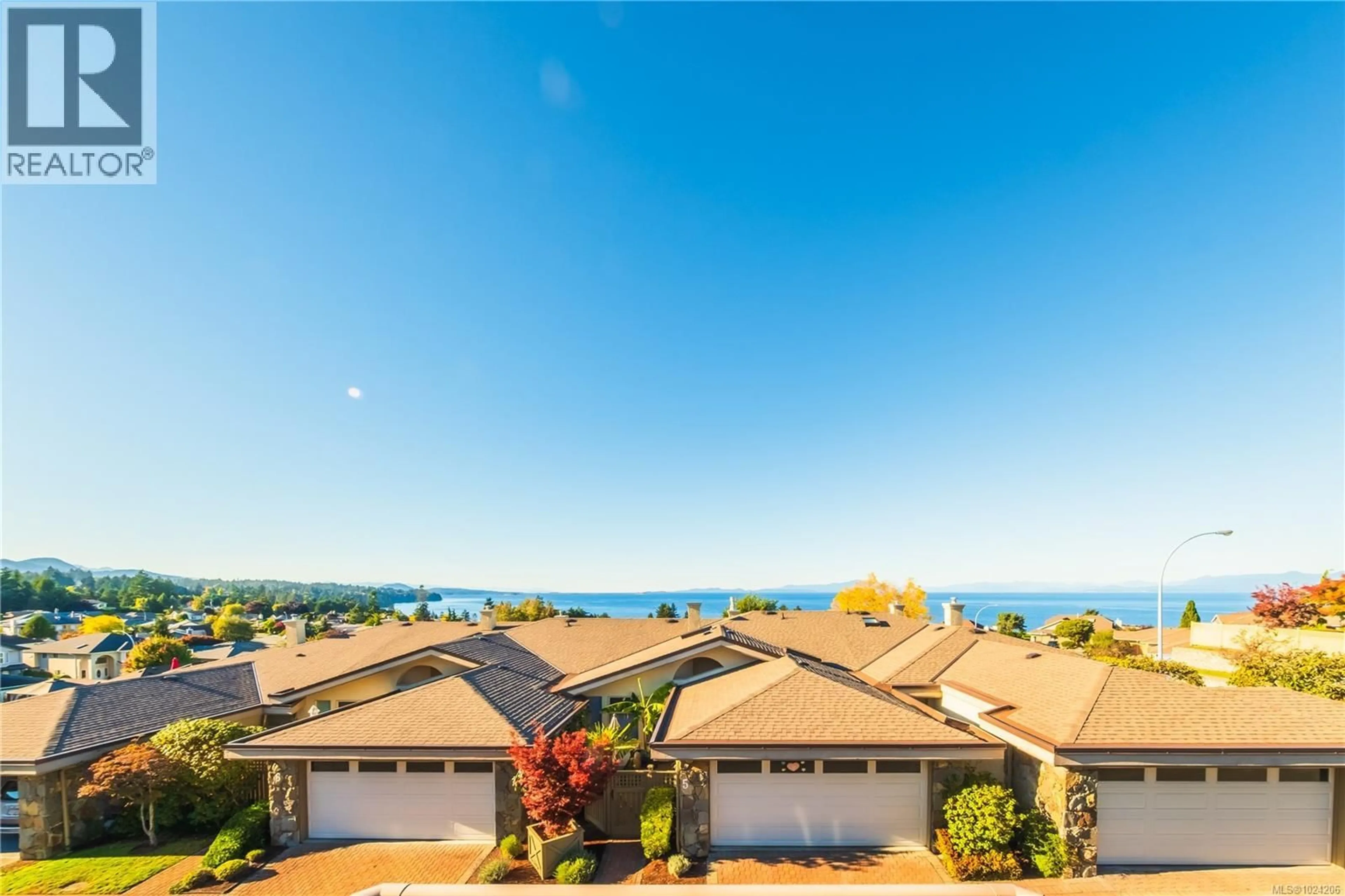 A pic from outside/outdoor area/front of a property/back of a property/a pic from drone, water/lake/river/ocean view for 9 - 4991 BELLA VISTA CRESCENT, Nanaimo British Columbia V9V1M9