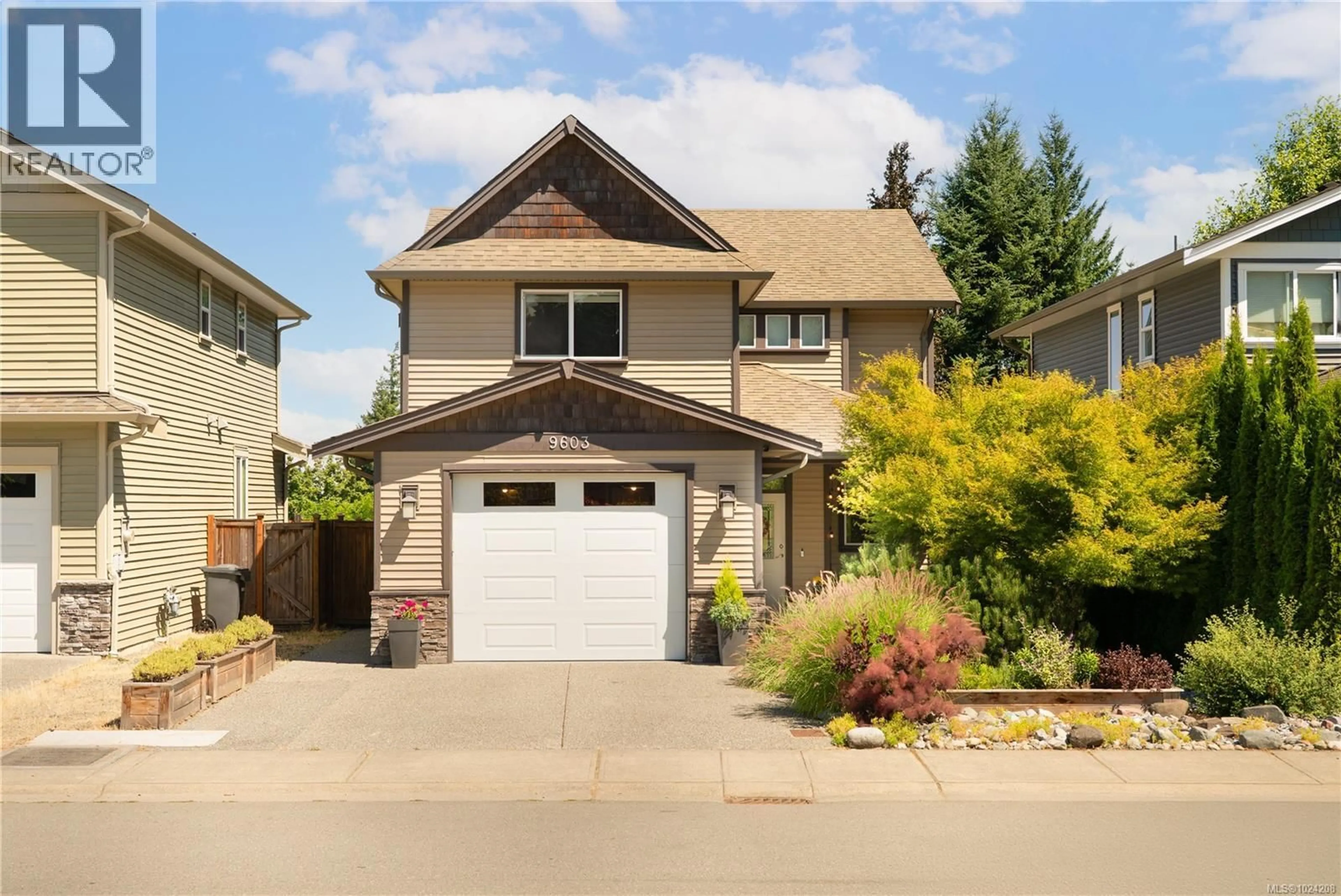 Home with vinyl exterior material, street for 9603 ASKEW CREEK DRIVE, Chemainus British Columbia V0R1K3