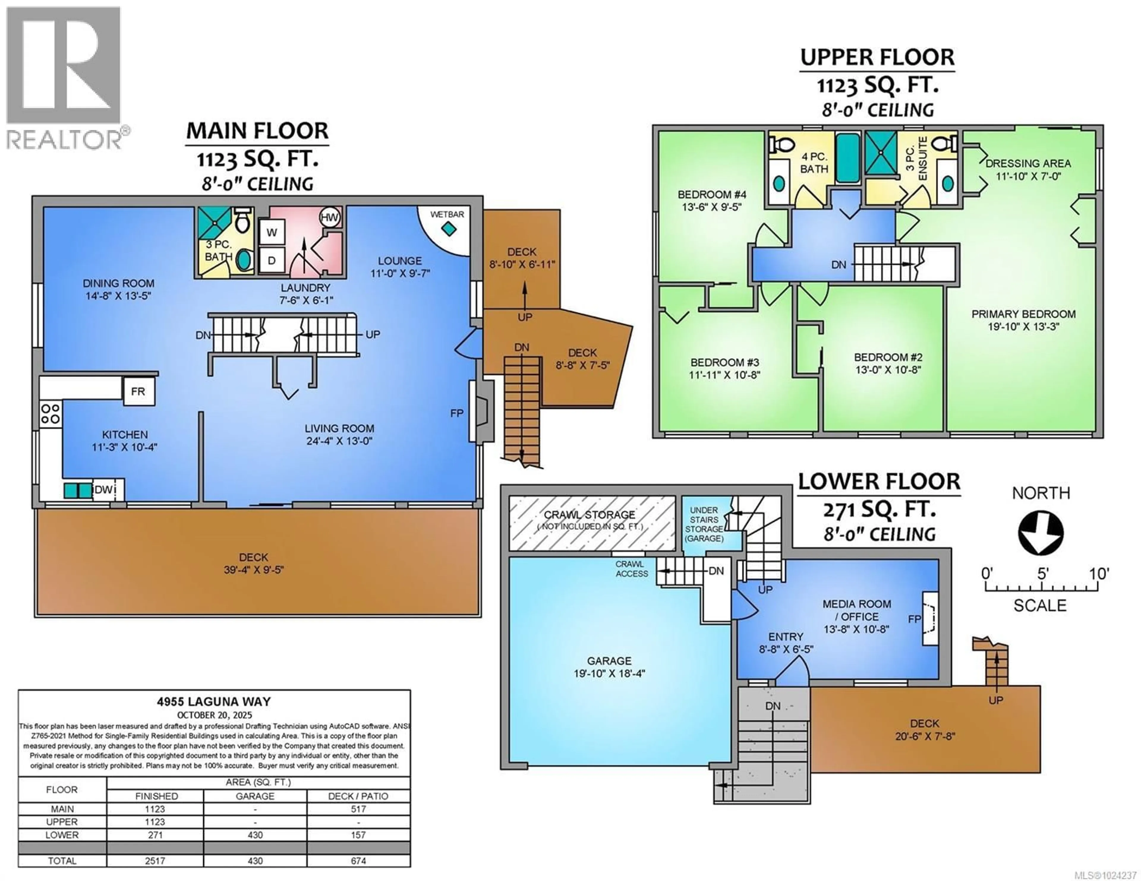 Floor plan for 4955 LAGUNA WAY, Nanaimo British Columbia V9T5L7