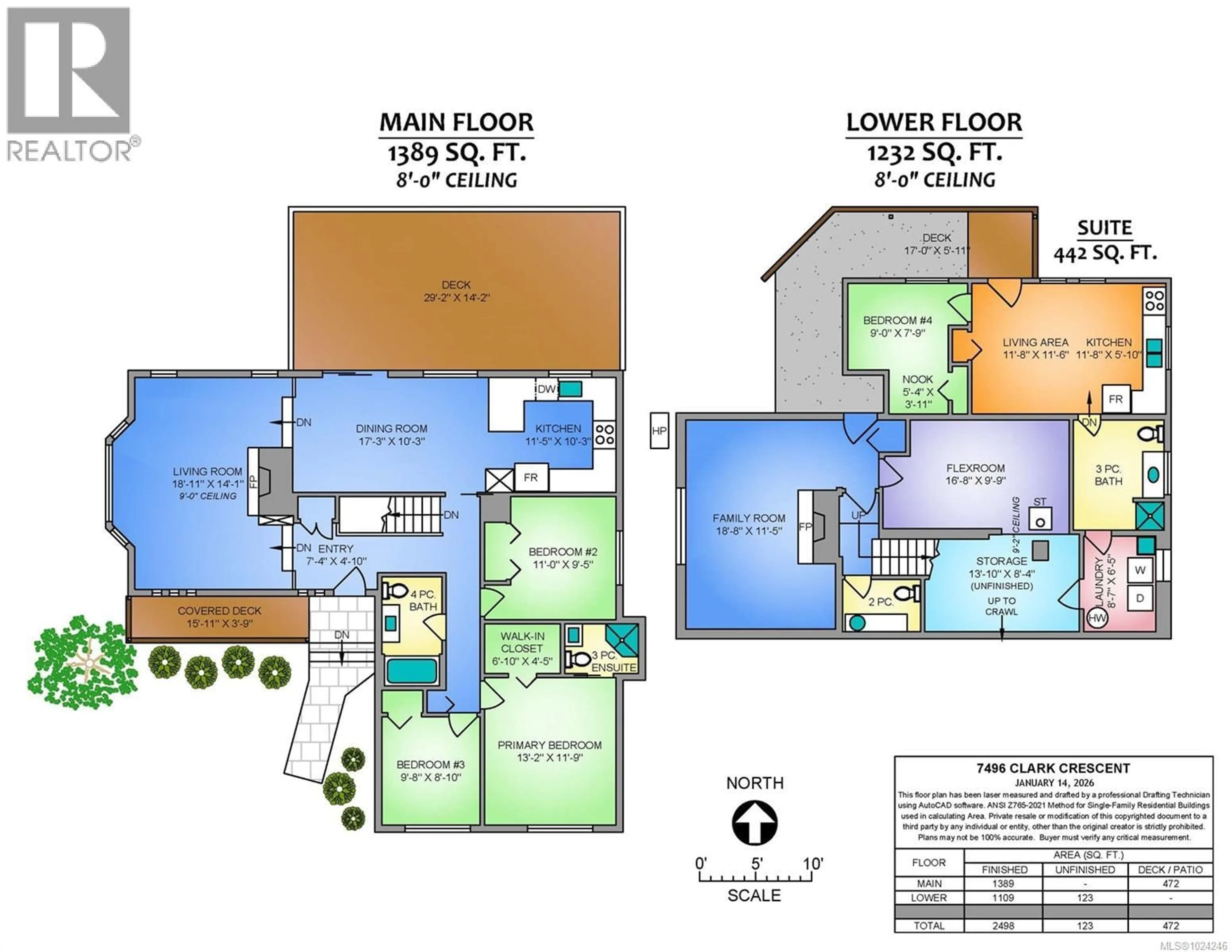 Floor plan for 7496 CLARK CRESCENT, Lantzville British Columbia V0R2H0