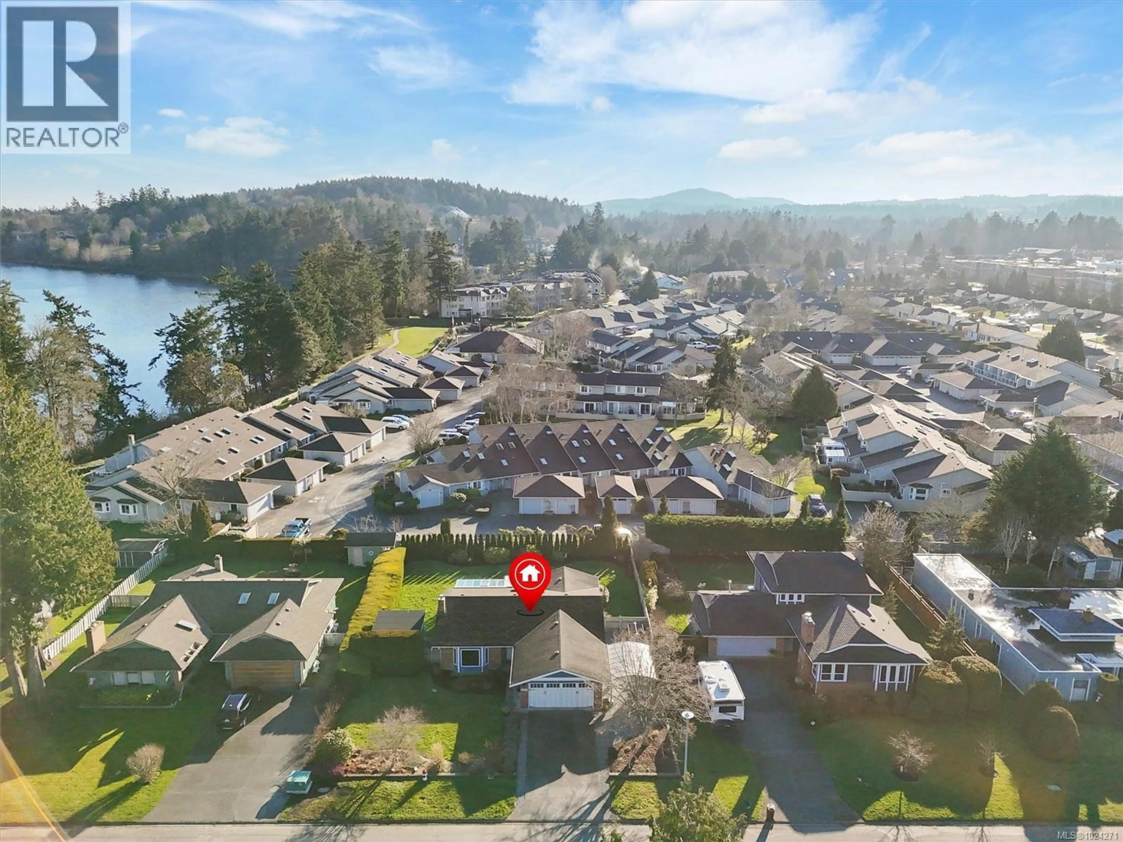 A pic from outside/outdoor area/front of a property/back of a property/a pic from drone, water/lake/river/ocean view for 2617 LANCELOT PLACE, Central Saanich British Columbia V8M1V2