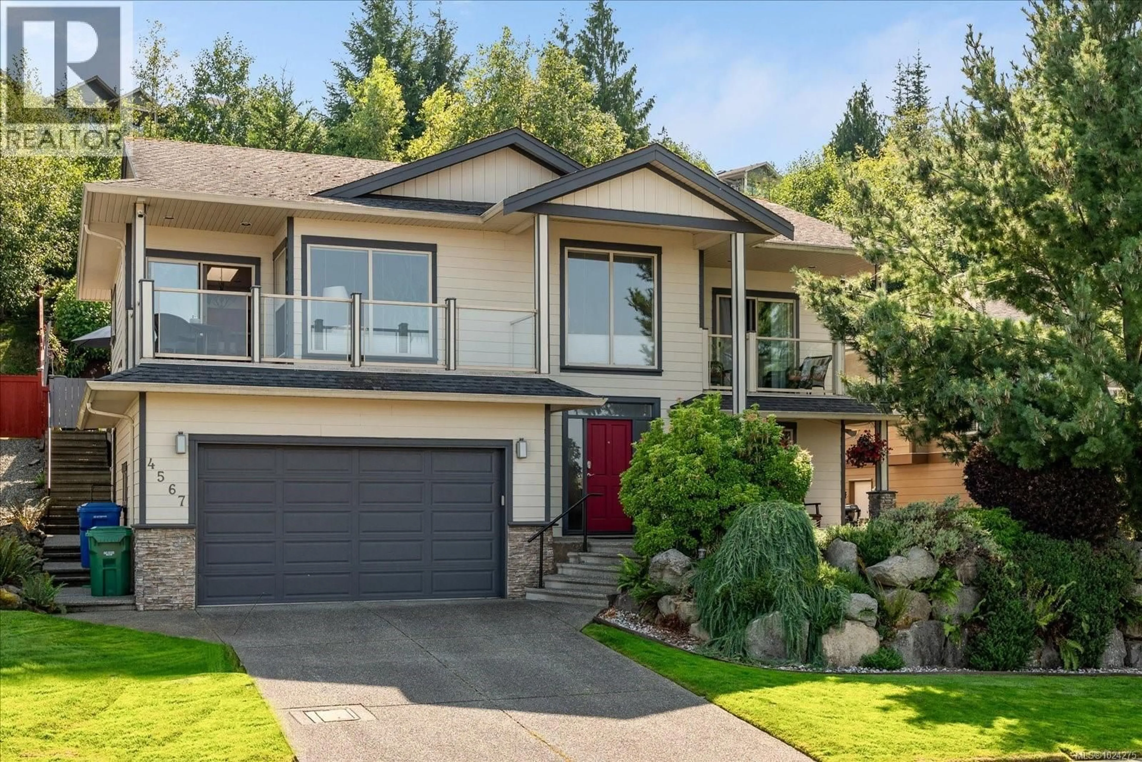 Home with vinyl exterior material, street for 4567 SHERIDAN RIDGE ROAD, Nanaimo British Columbia V9T6S6