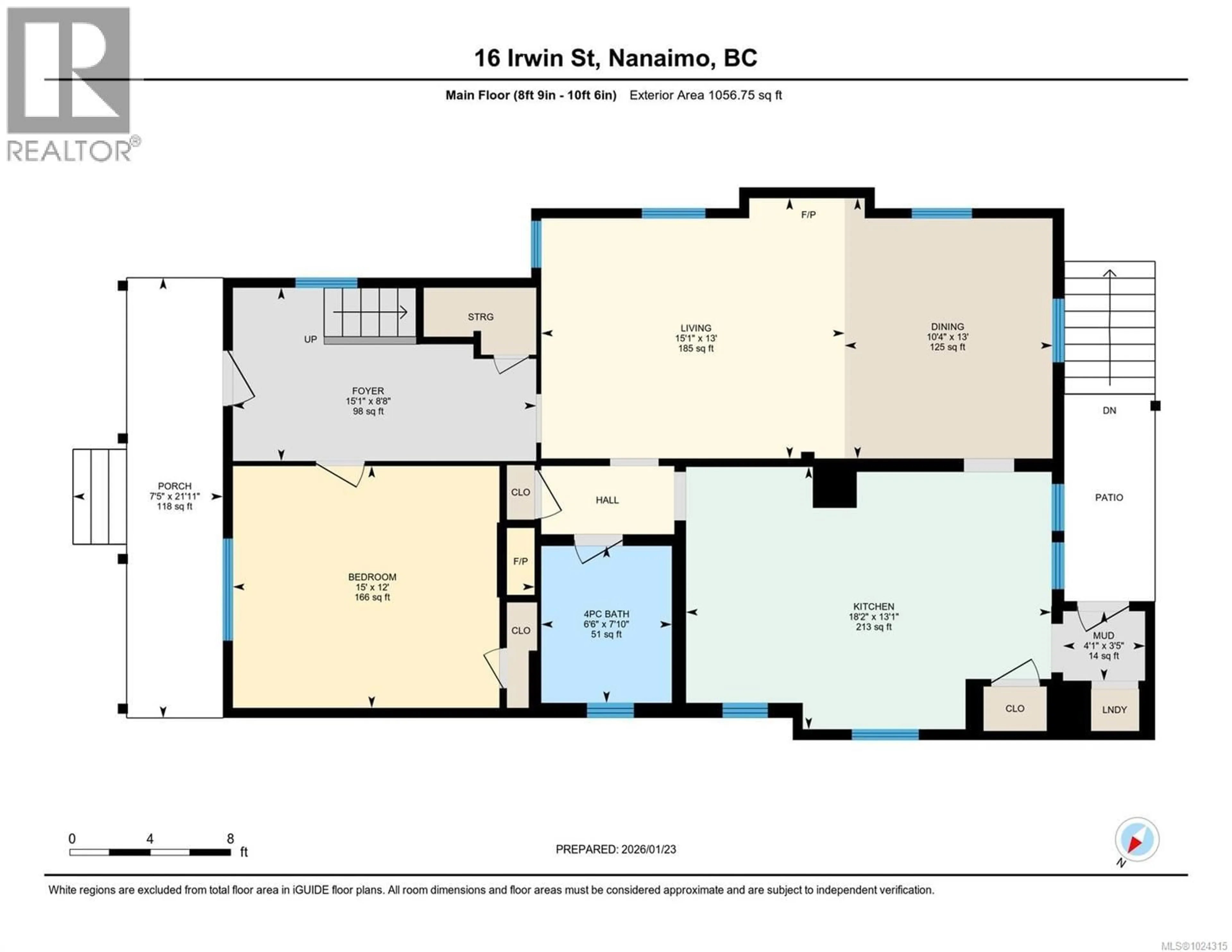 Floor plan for 16 IRWIN STREET, Nanaimo British Columbia V9R4X1