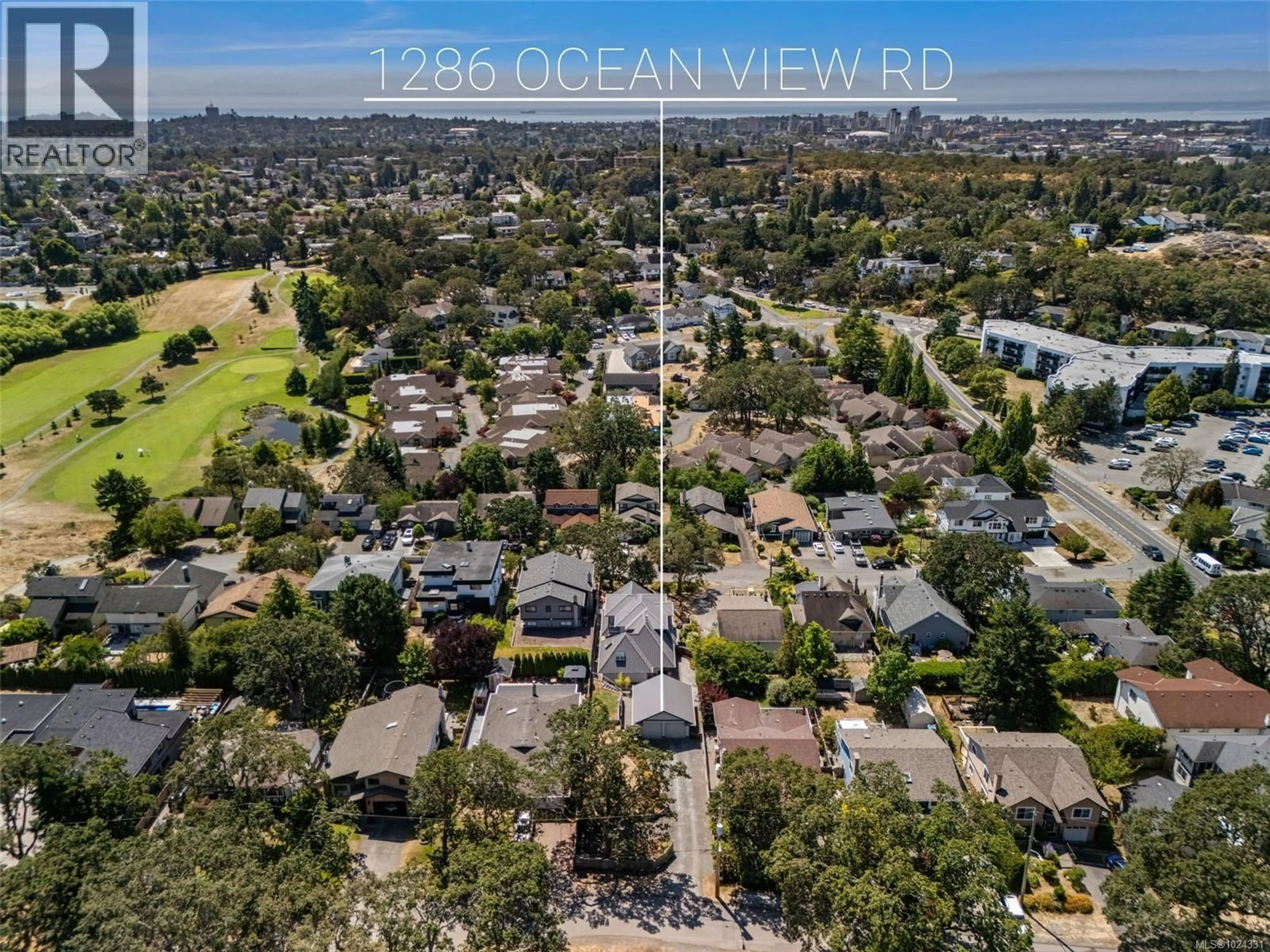 A pic from outside/outdoor area/front of a property/back of a property/a pic from drone, water/lake/river/ocean view for 1286 OCEAN VIEW DRIVE, Saanich British Columbia V8P1J7