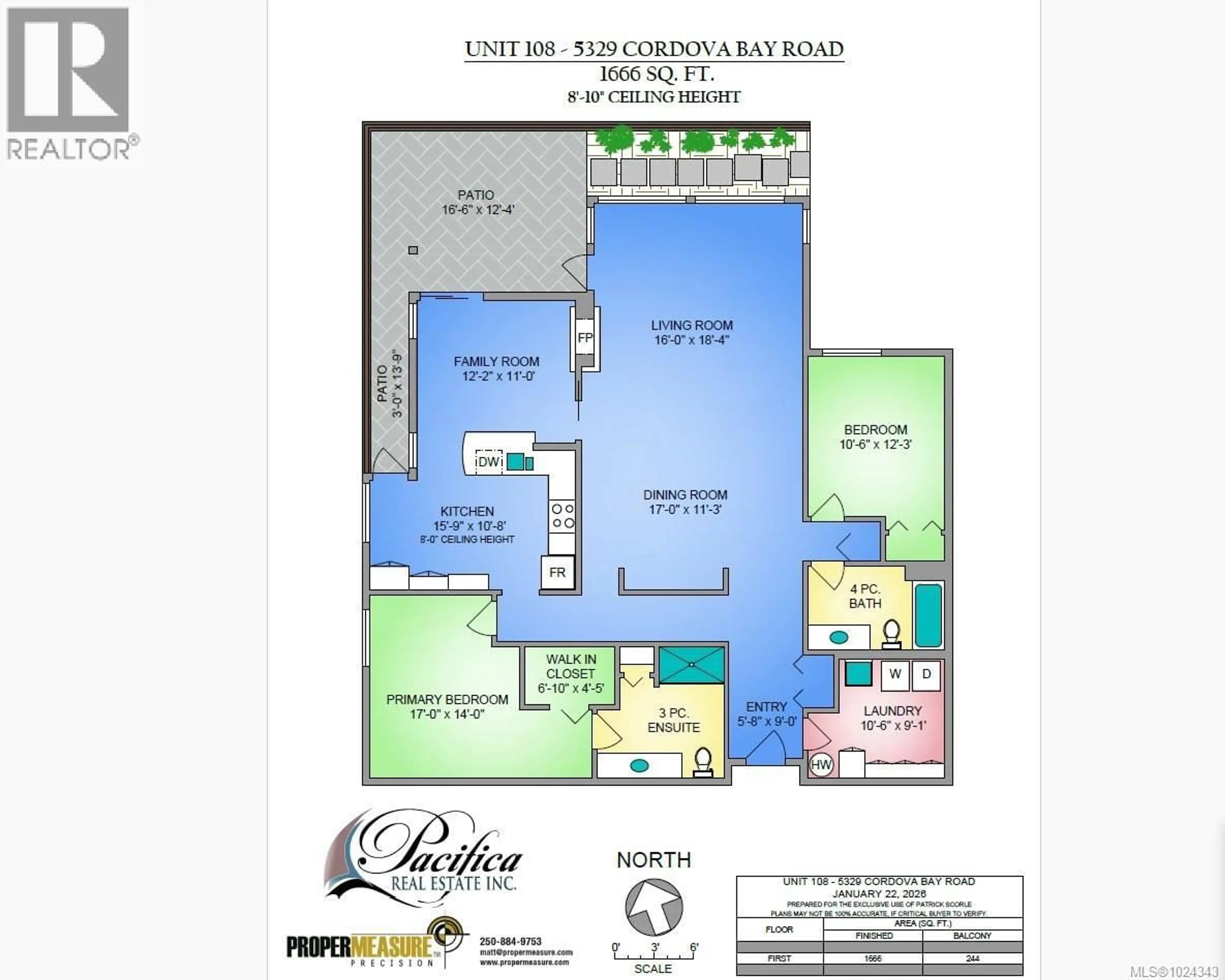 Floor plan for 108 - 5329 CORDOVA BAY ROAD, Saanich British Columbia V8Y2L3